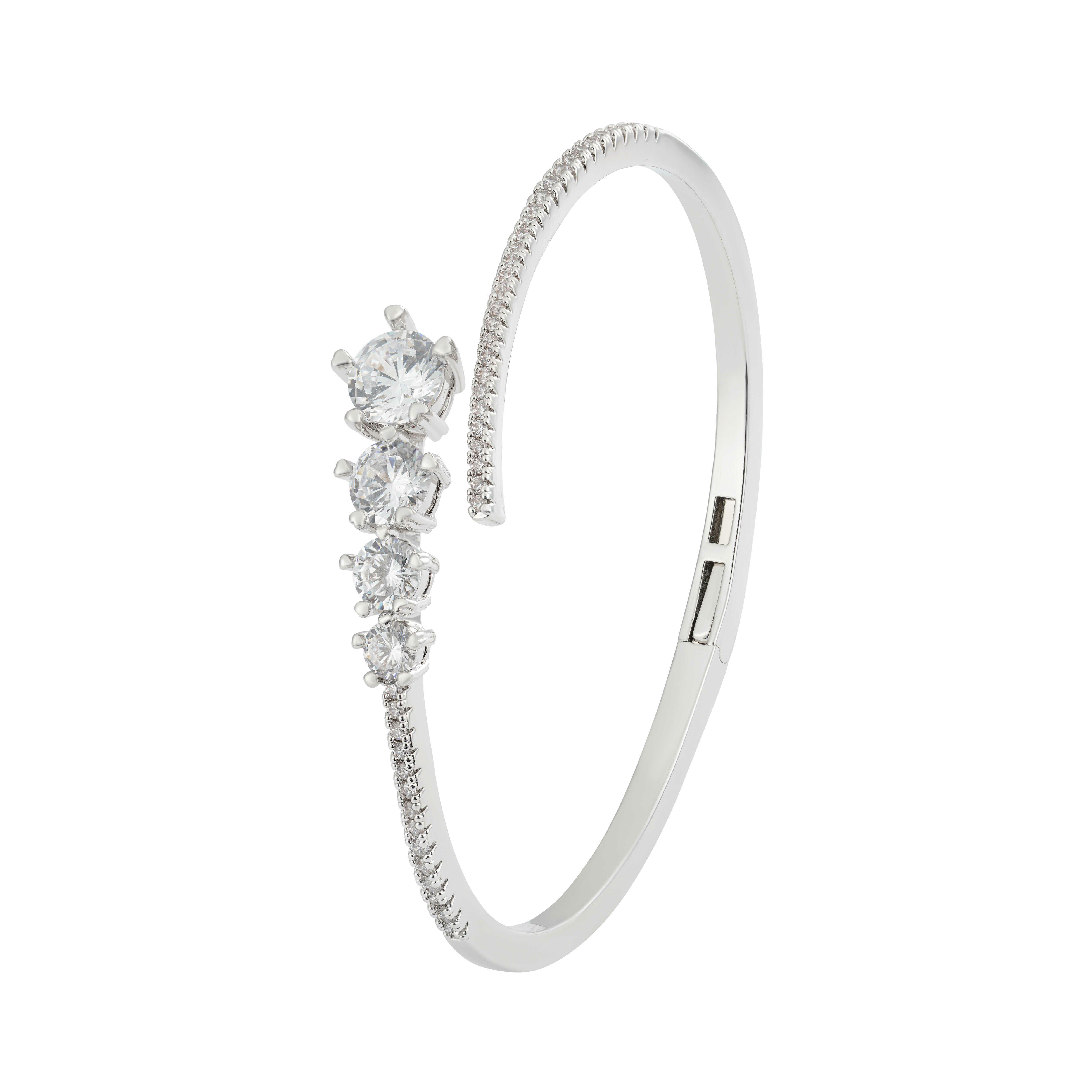 925K Silver Round Bangle image 0