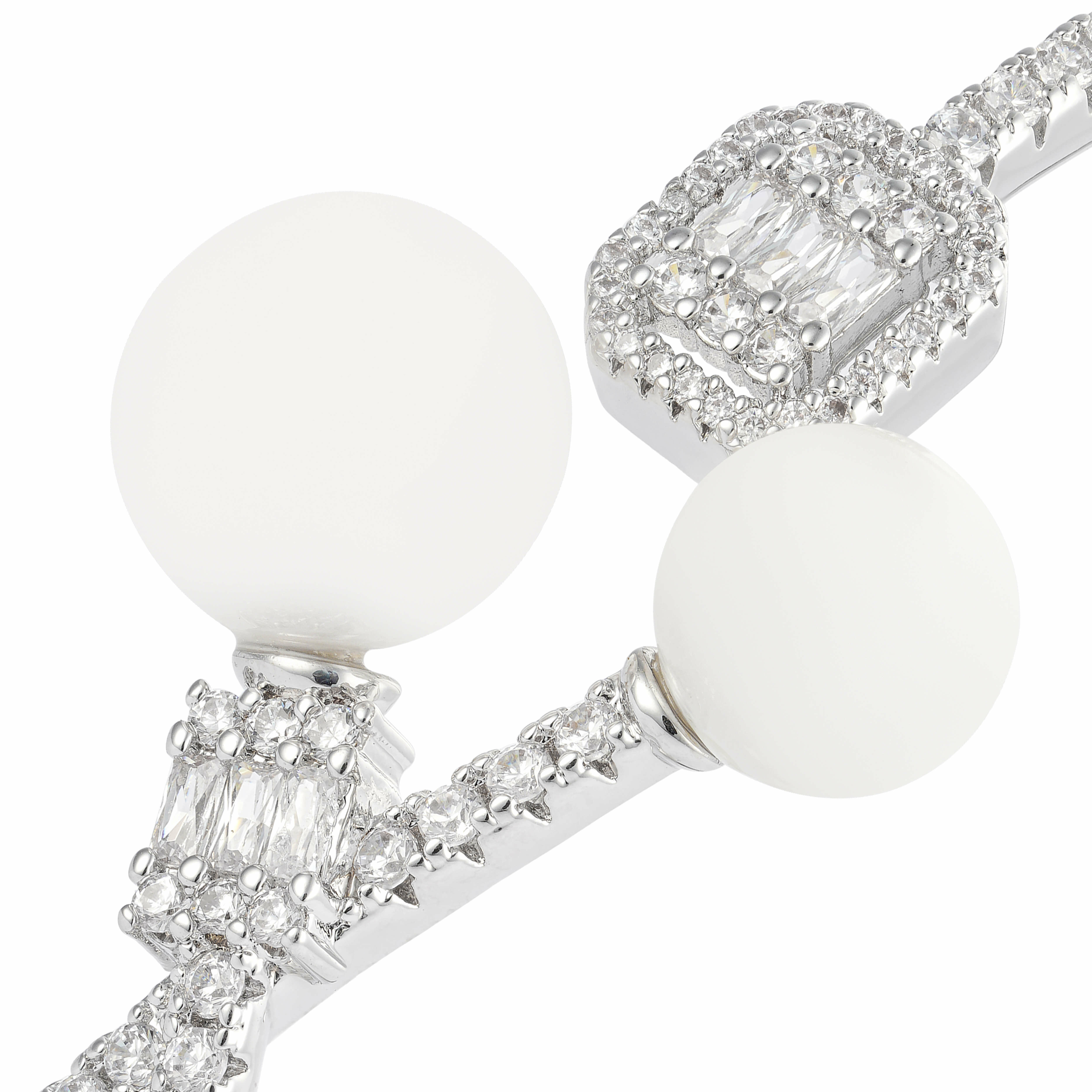 925K Silver Pearl Bangle  image 1