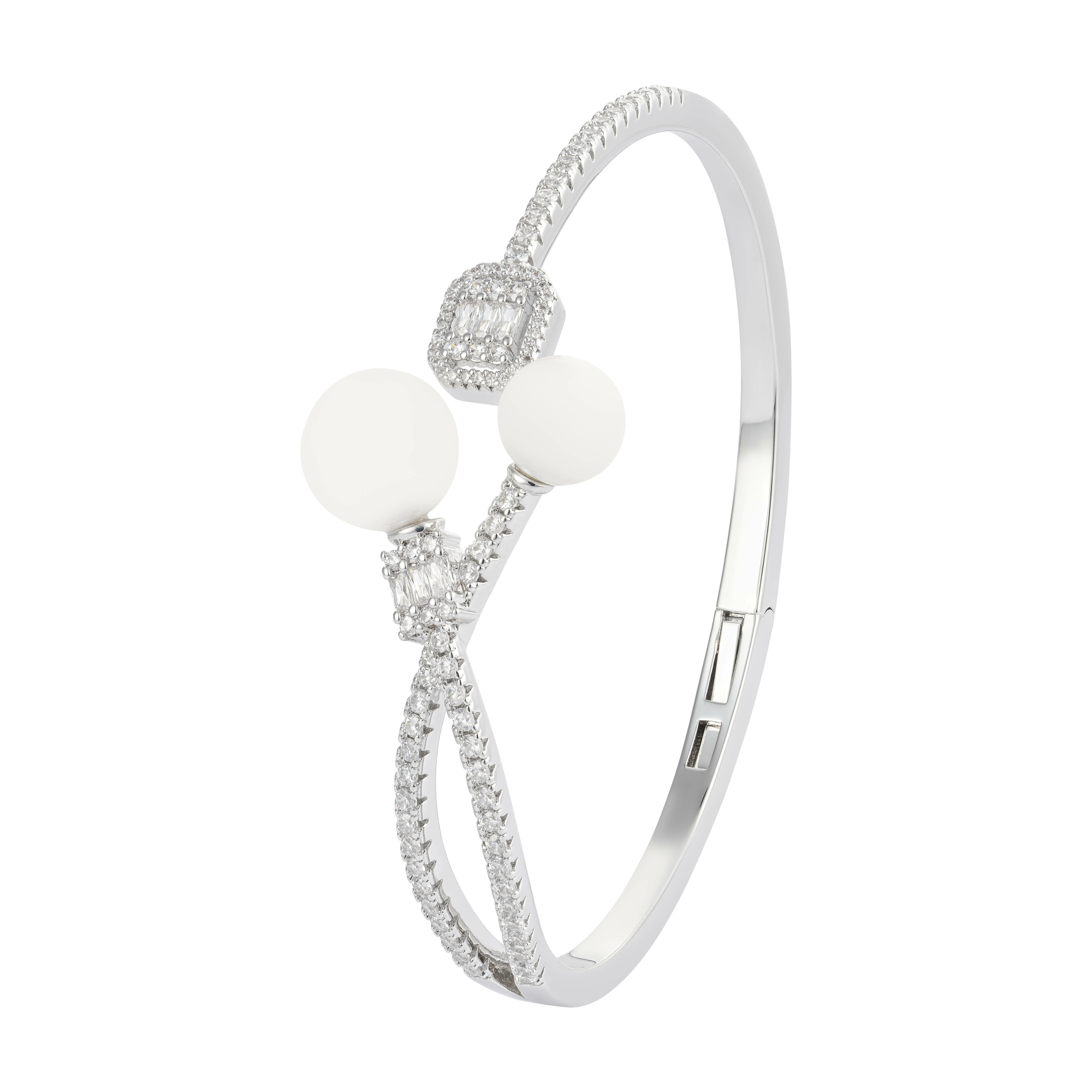 925K Silver Pearl Bangle  image 0