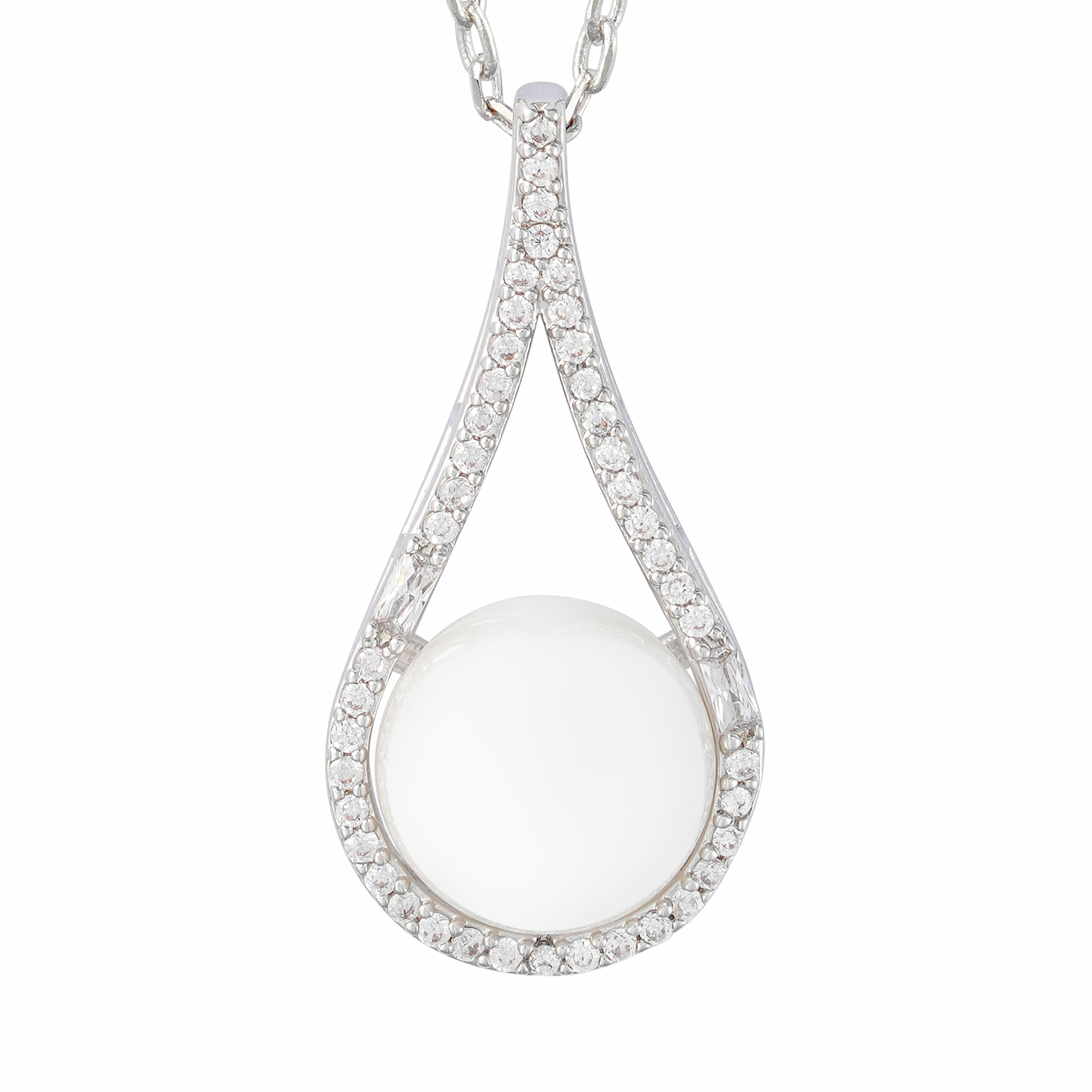 925K Silver Pearl Necklace  image 1