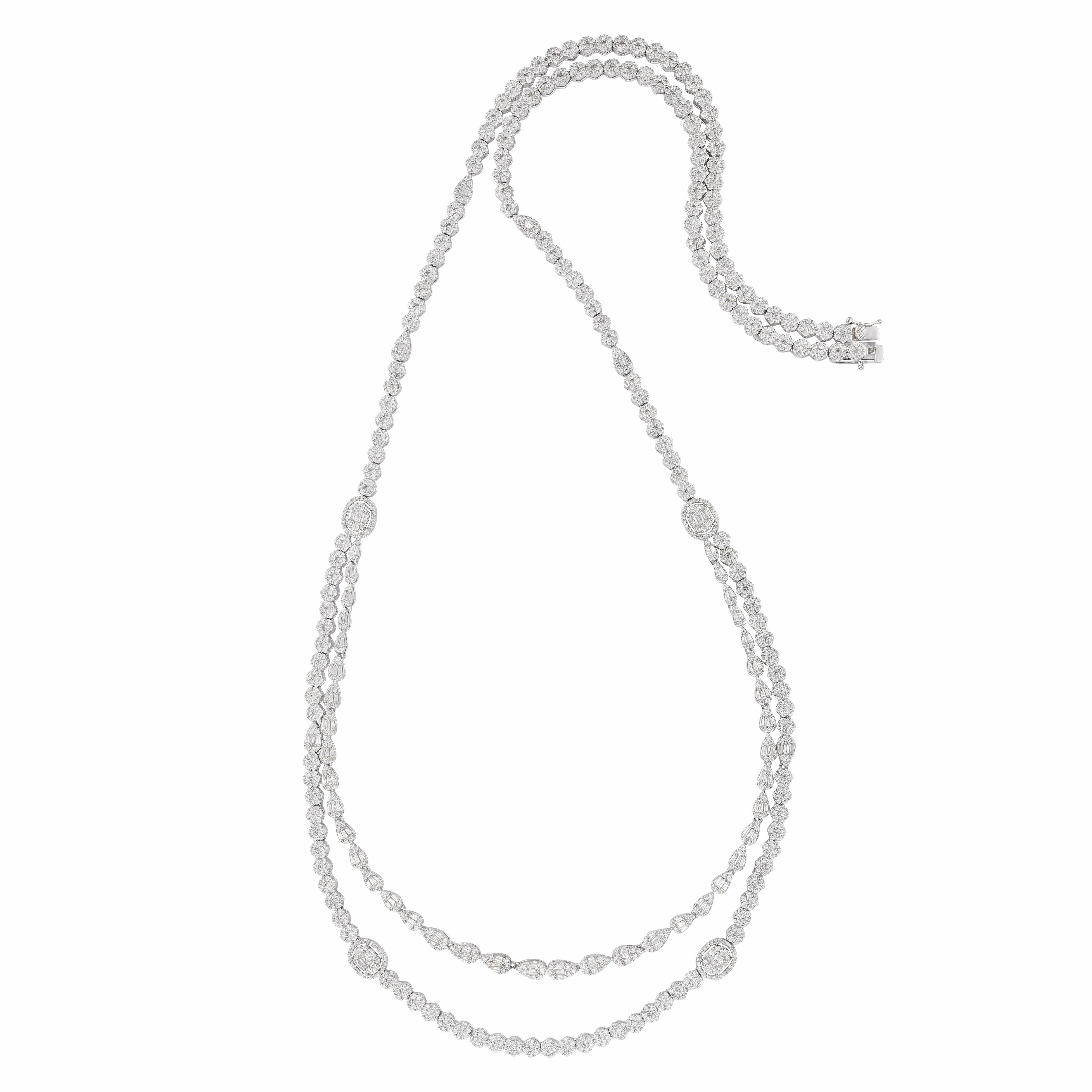 Silver Toned Flora Necklace image 0