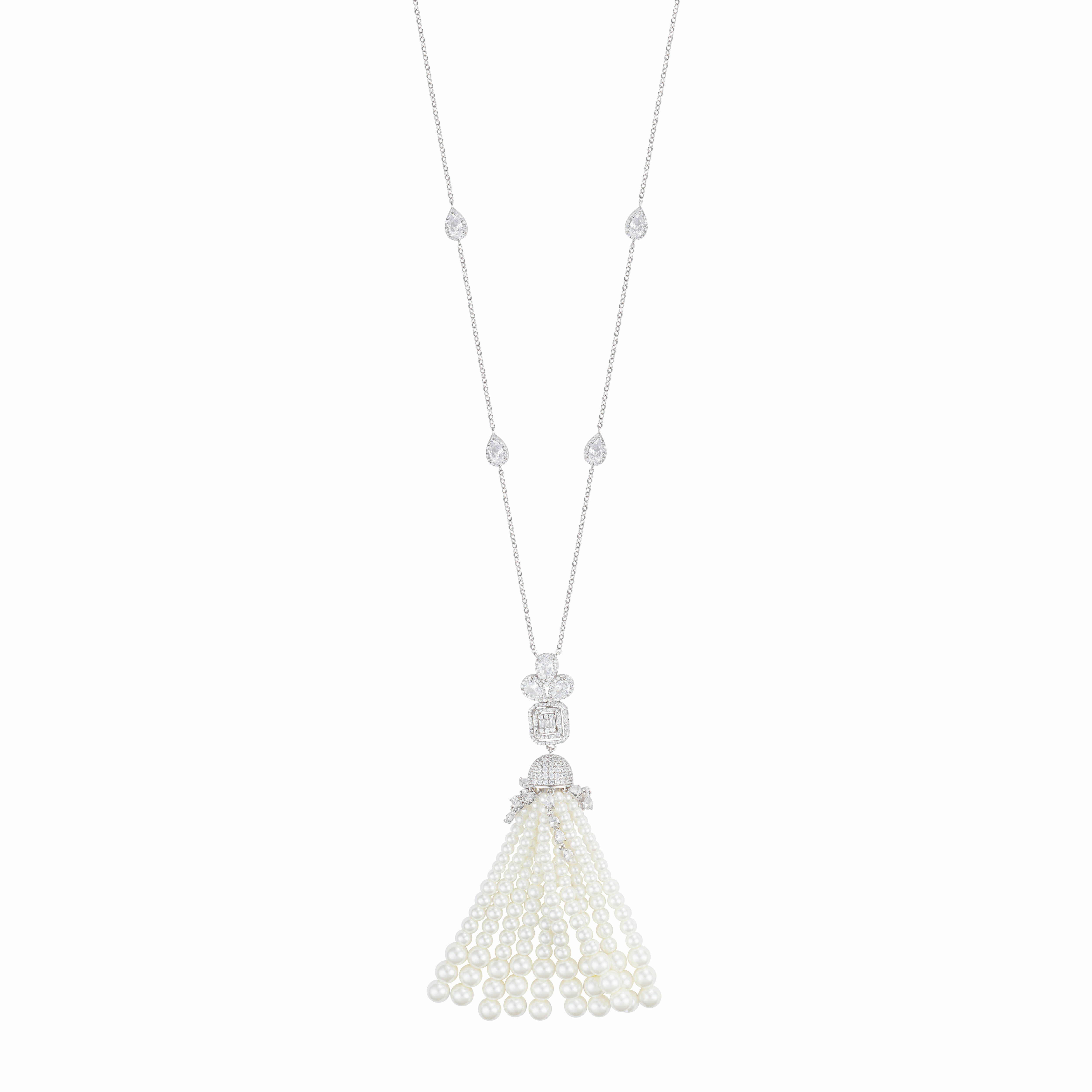 925K Silver Pearl Necklace image 0