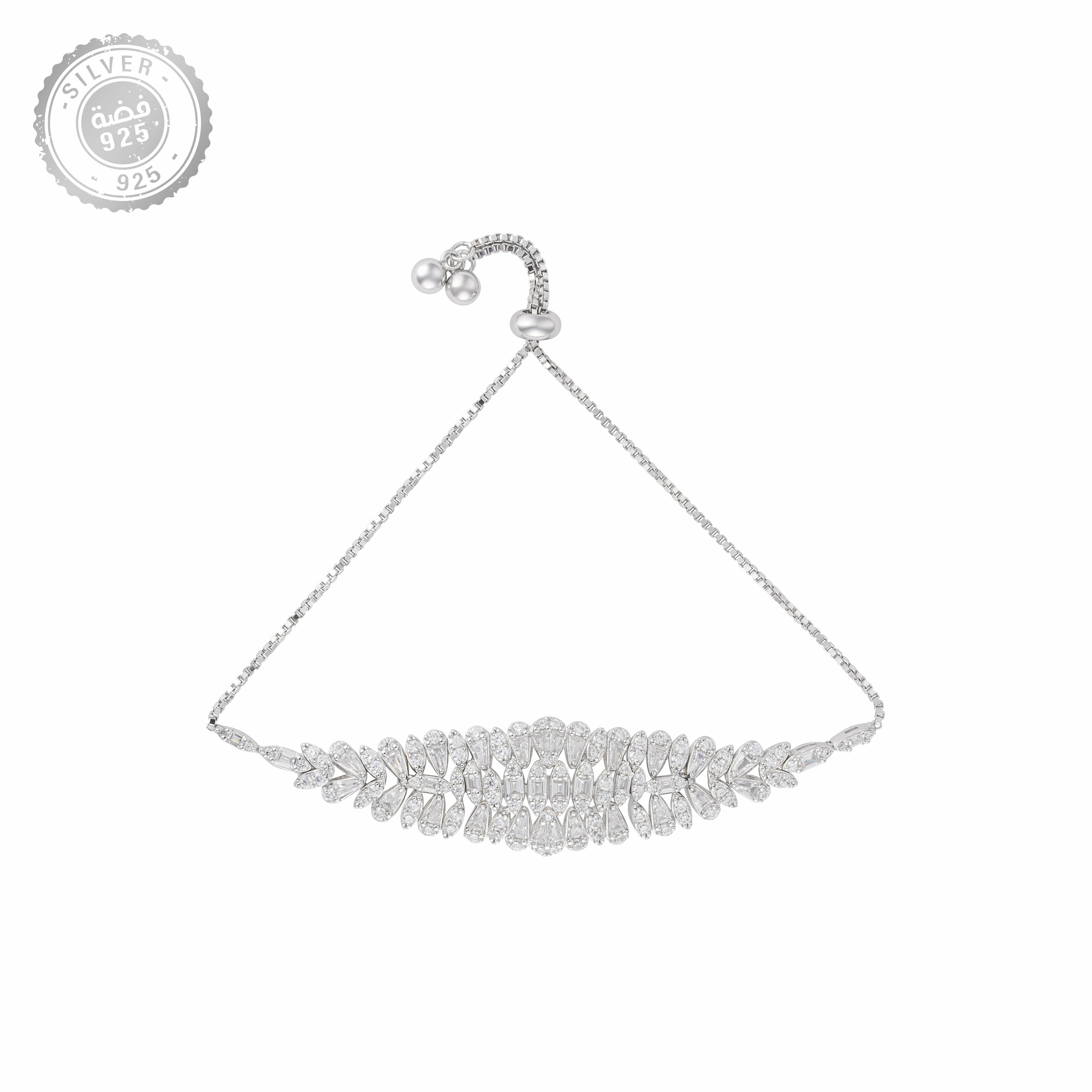 سوار سهرة فضي أنيق image 0