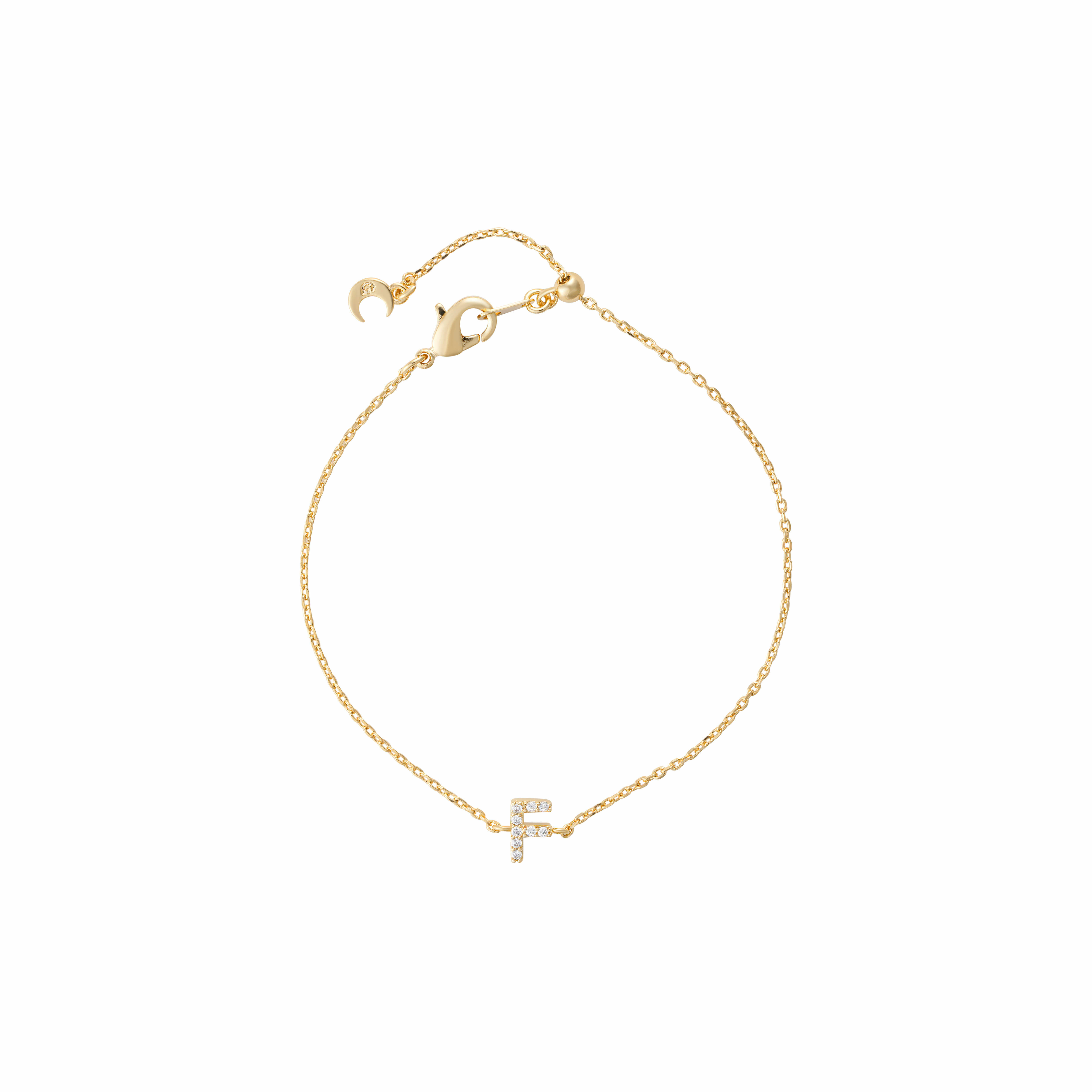 Gold Toned Letters Bracelet-F image 0