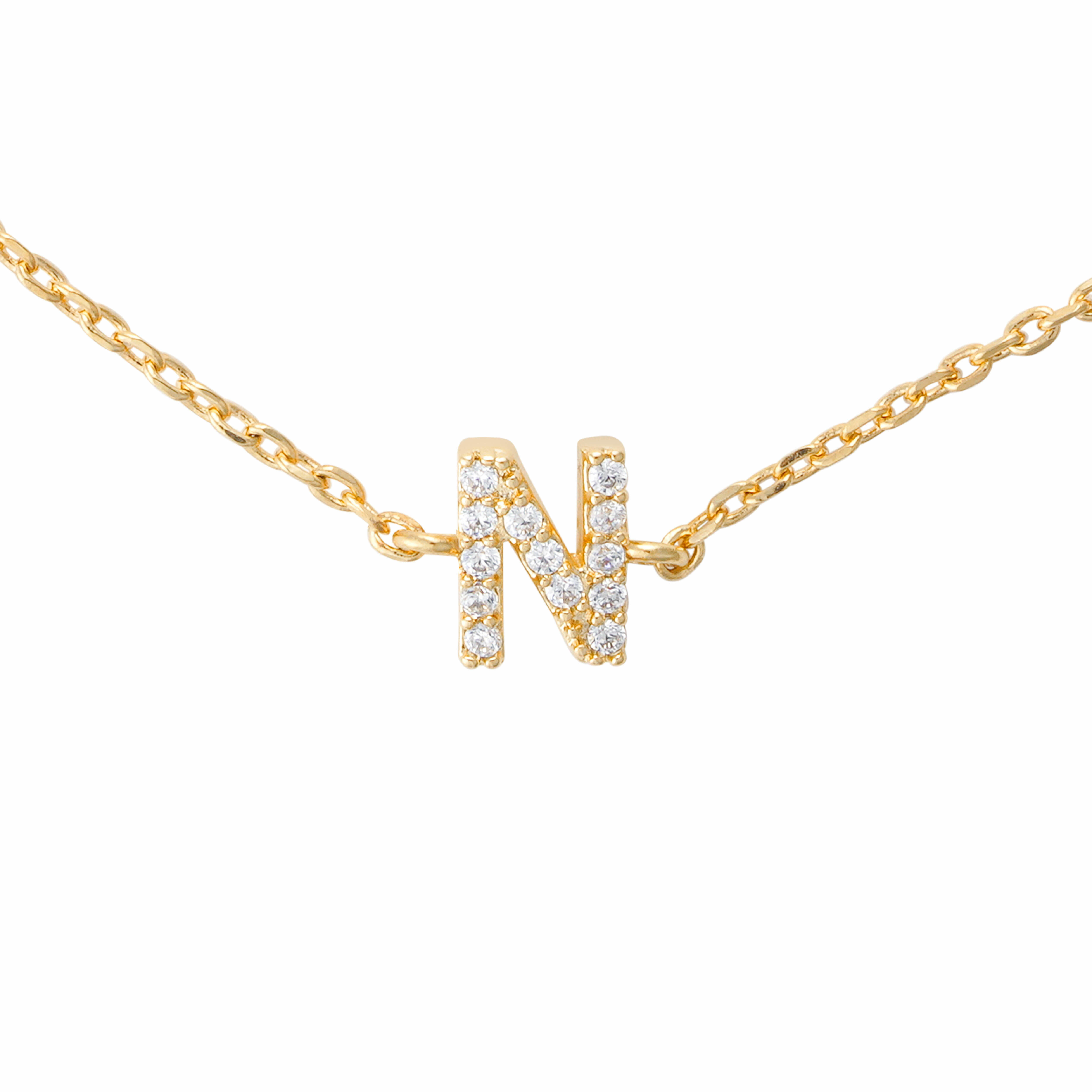 Gold Toned Letters Bracelet-N image 1