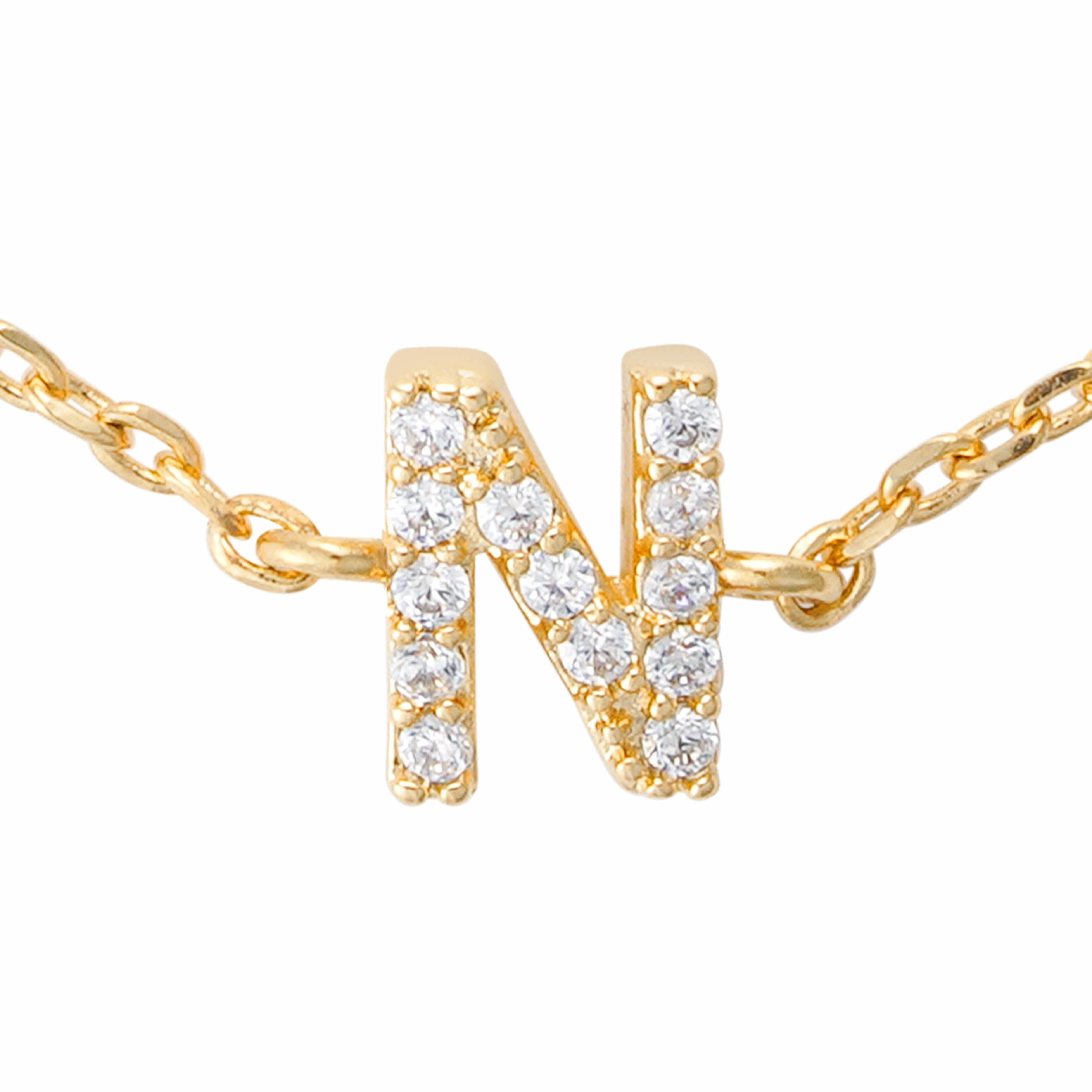Gold Toned Letters Bracelet-N image 2
