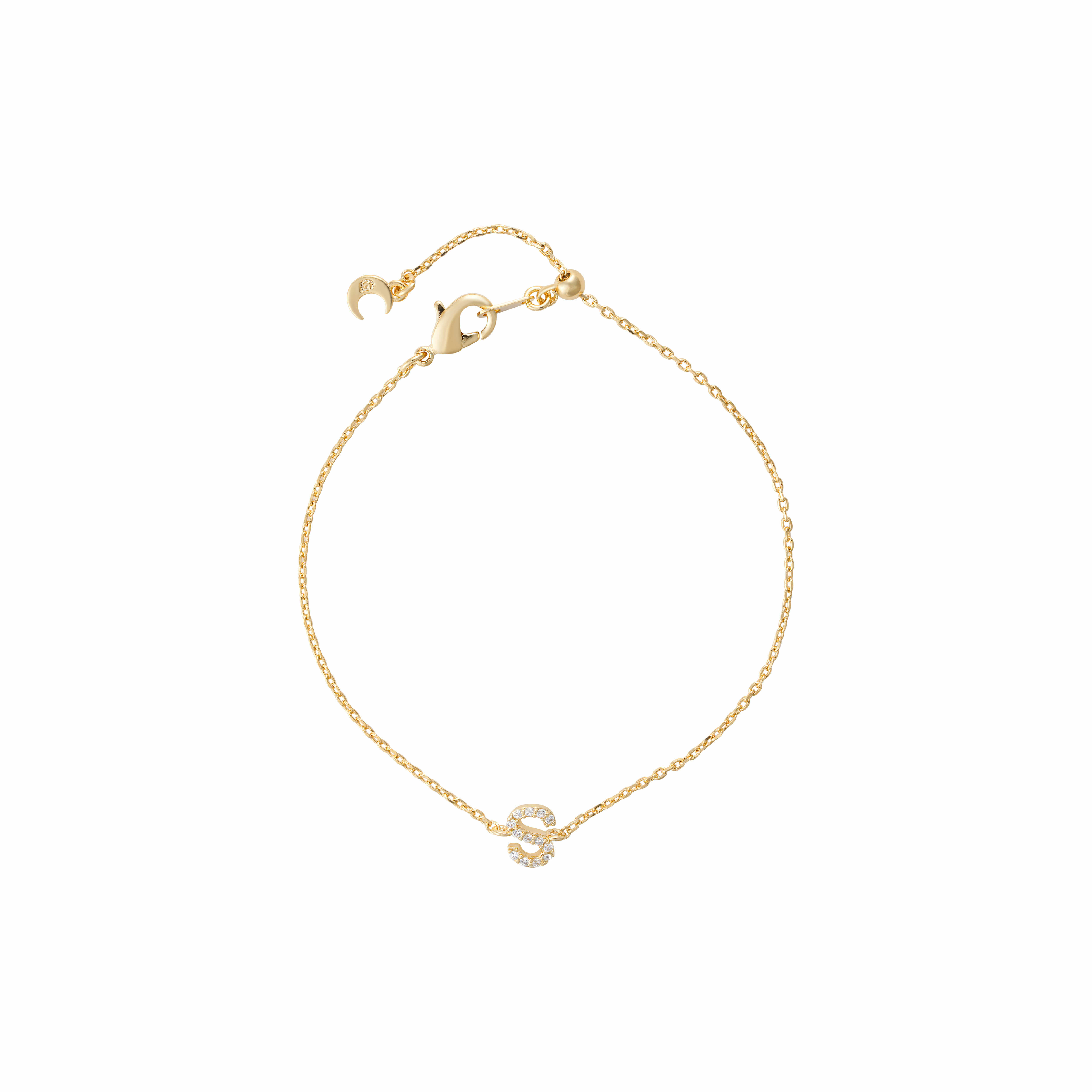 Gold Toned Letters Bracelet-S image 0