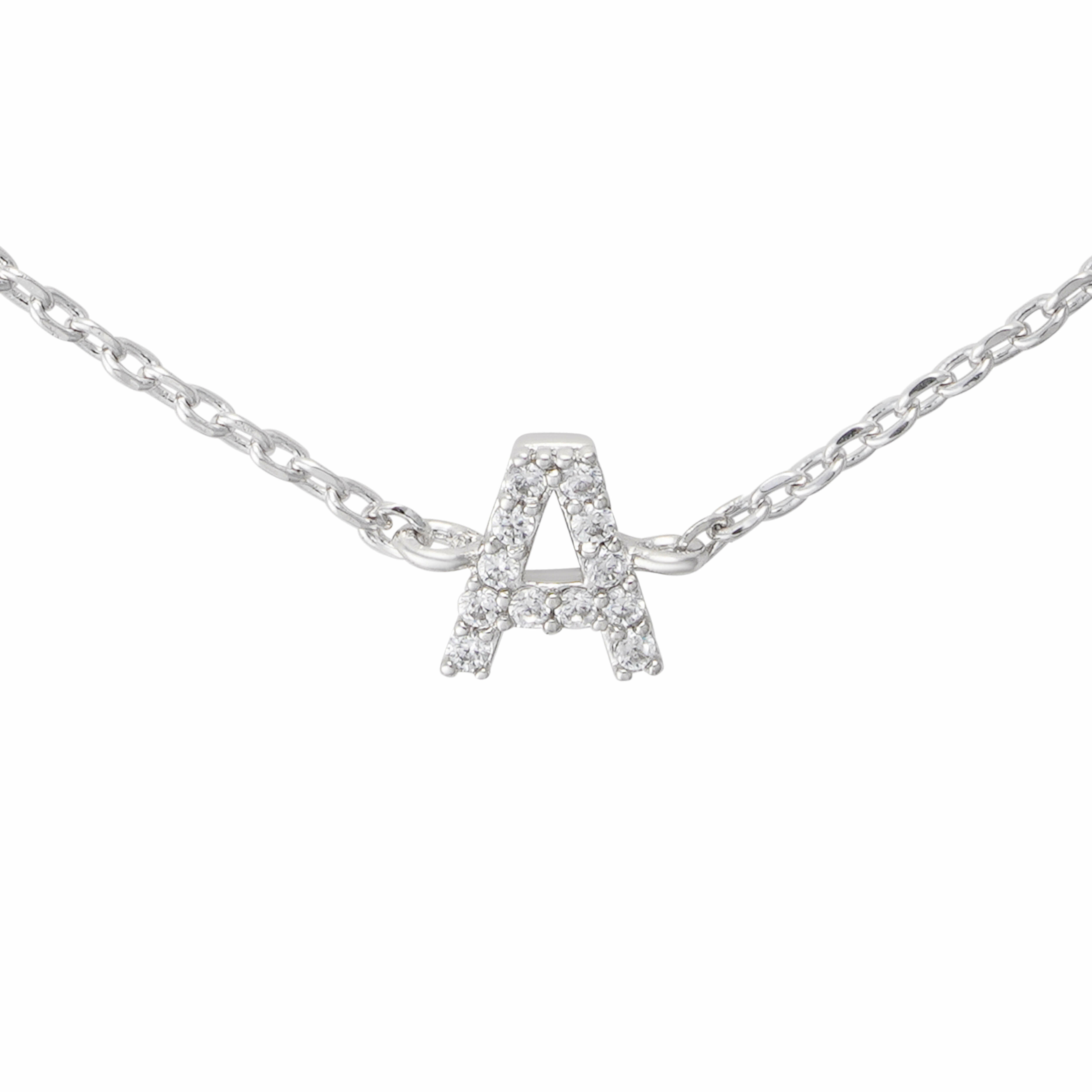 Silver Toned Letters Bracelet-A image 1