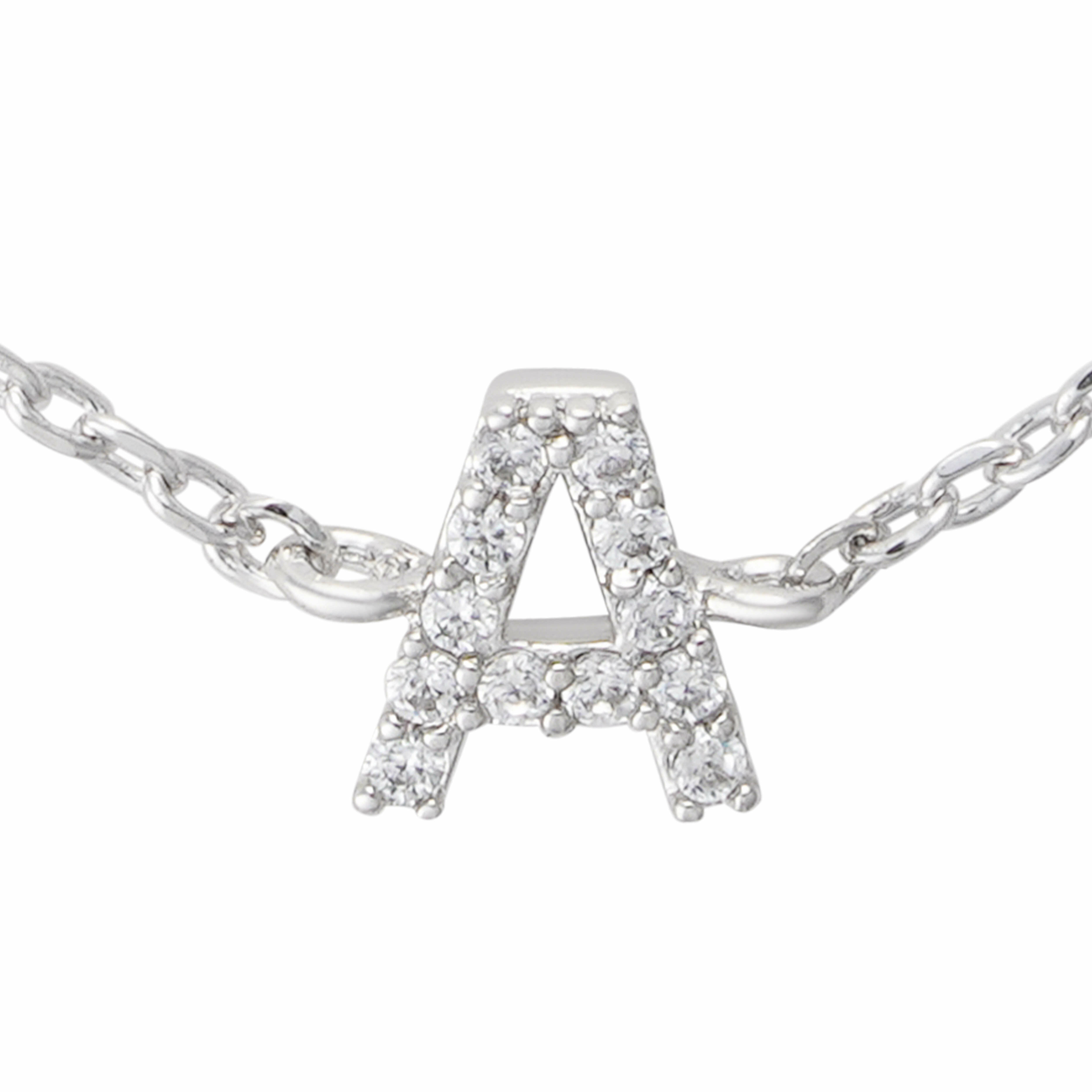 Silver Toned Letters Bracelet-A image 2