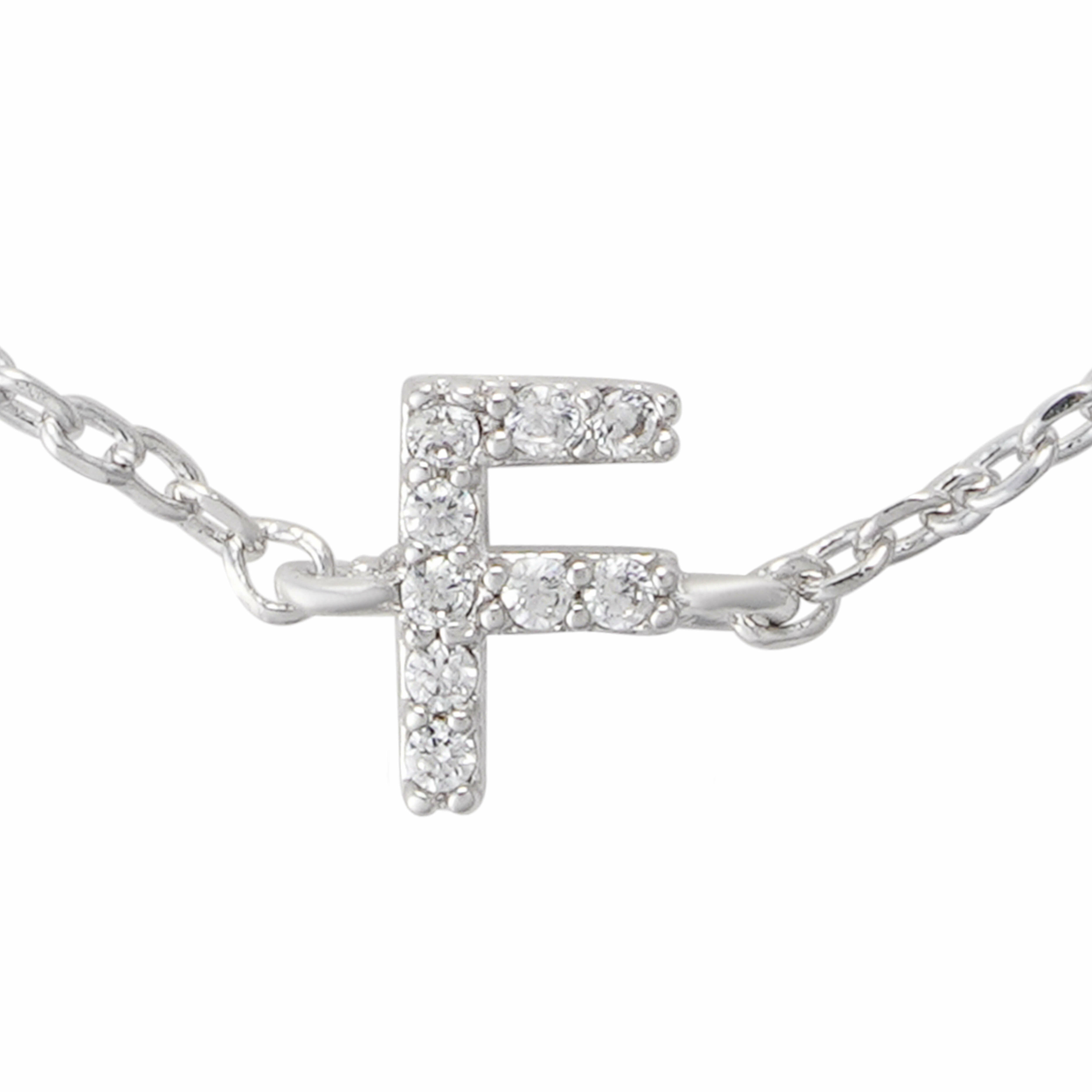 Silver Toned Letters Bracelet-F image 2
