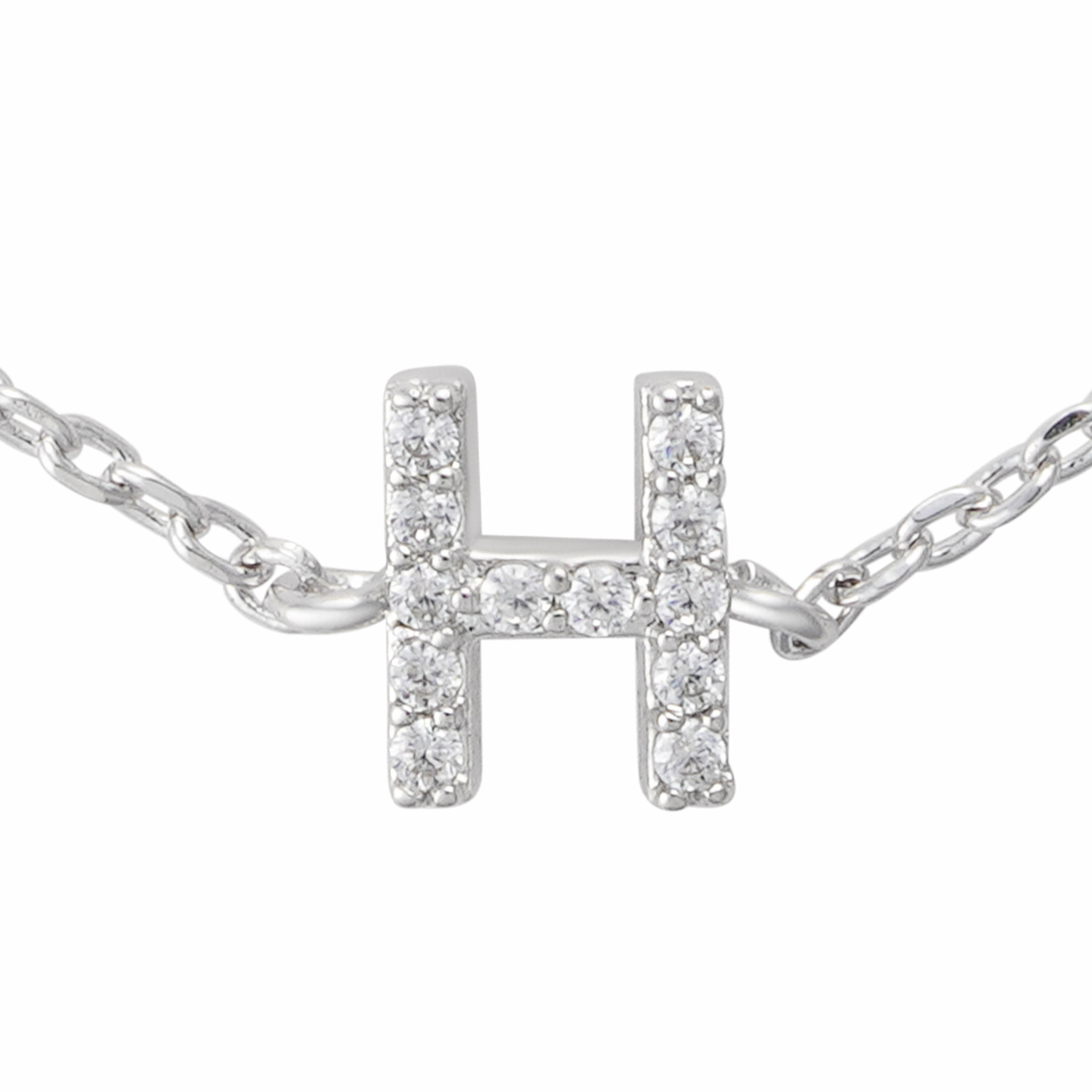 Silver Toned Letters Bracelet-H image 2