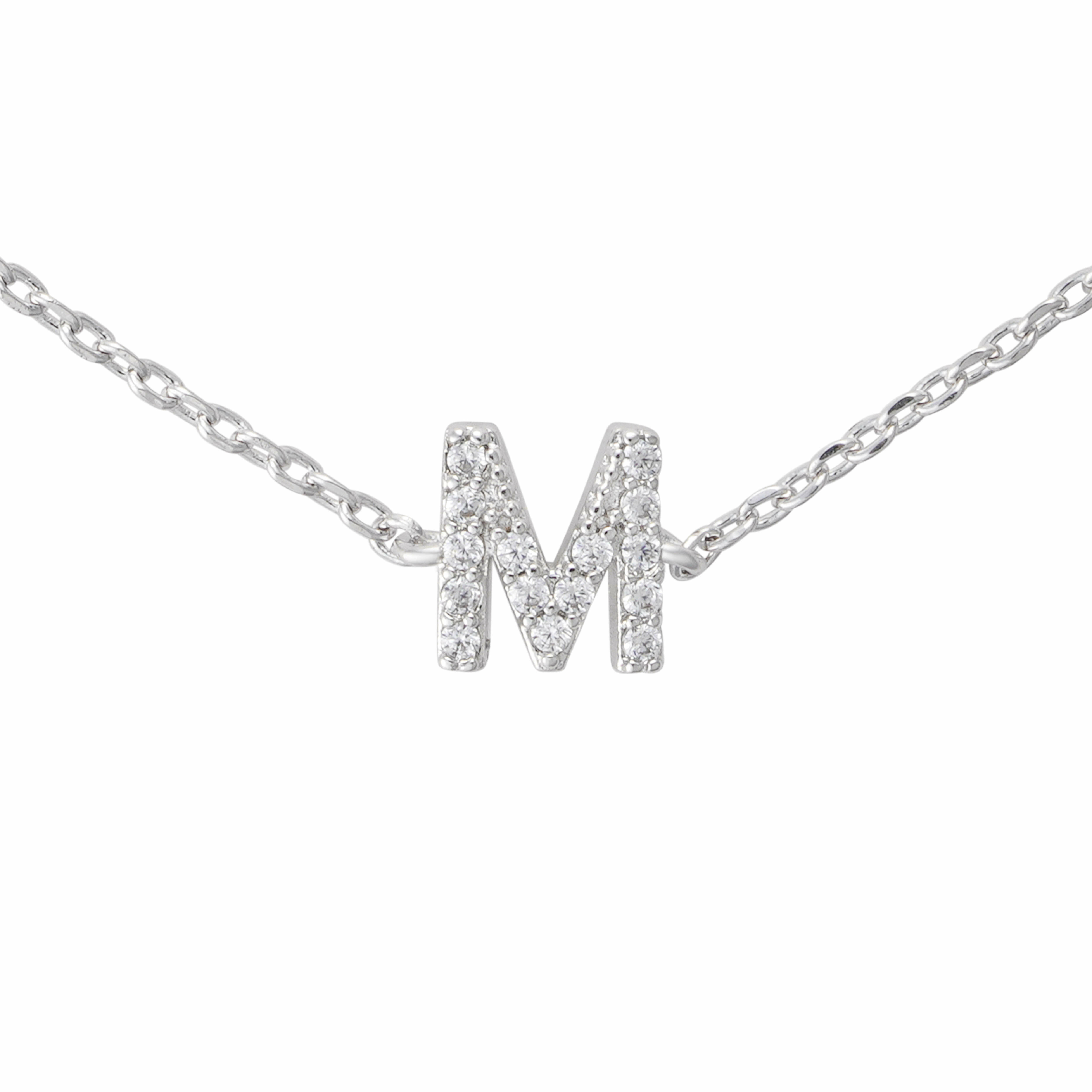 Silver Toned Letters Bracelet-M image 1