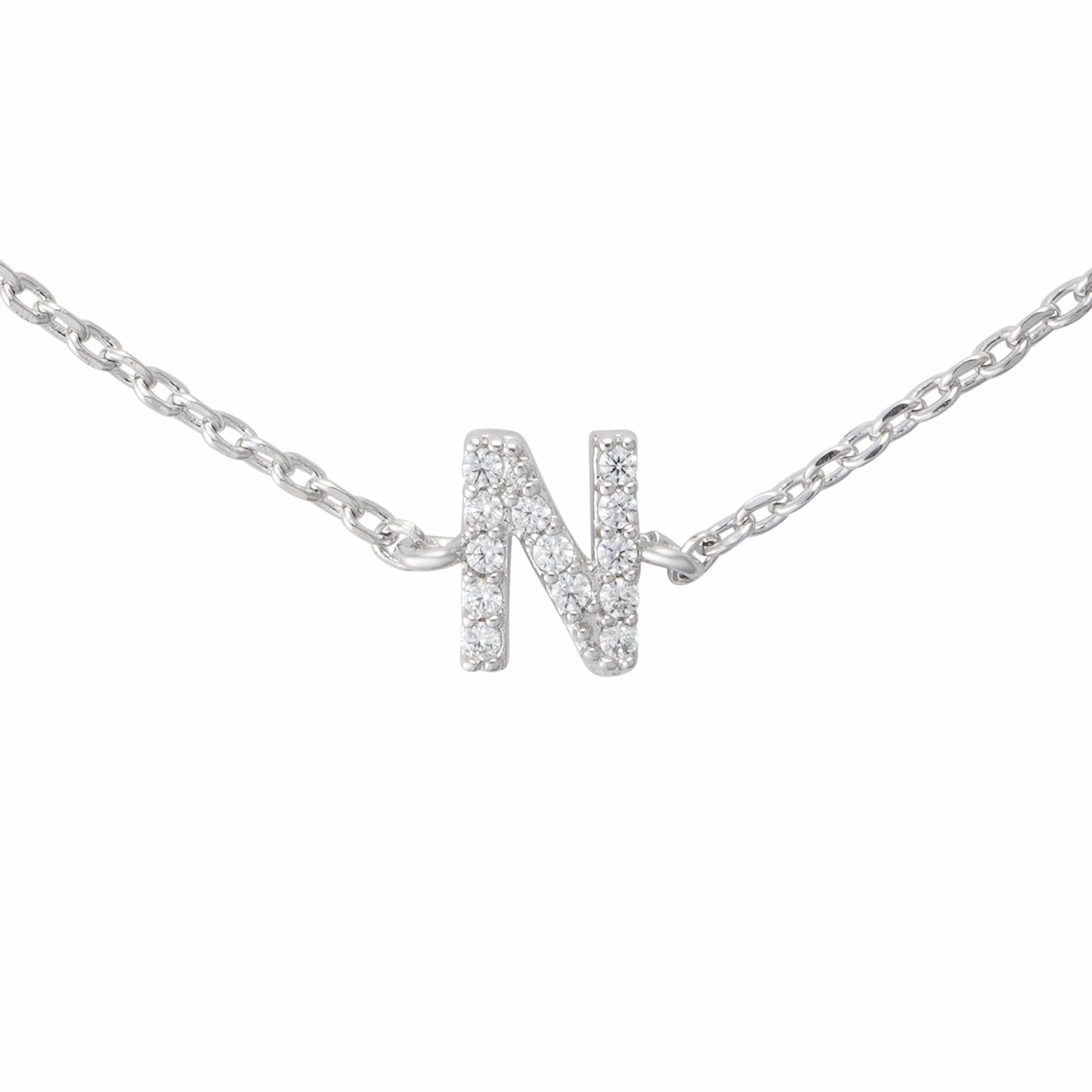 Silver Toned Letters Bracelet-N image 1