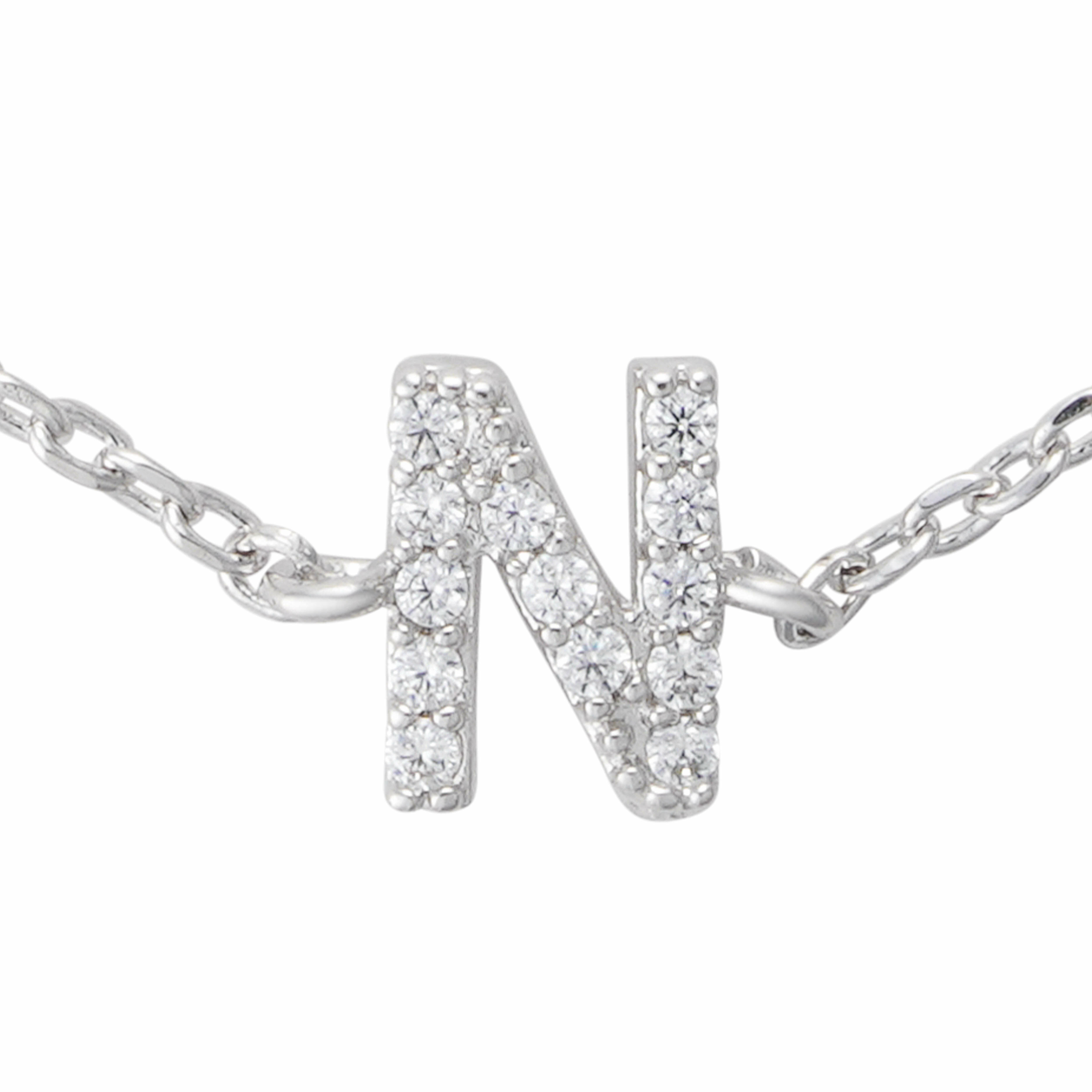 Silver Toned Letters Bracelet-N image 2