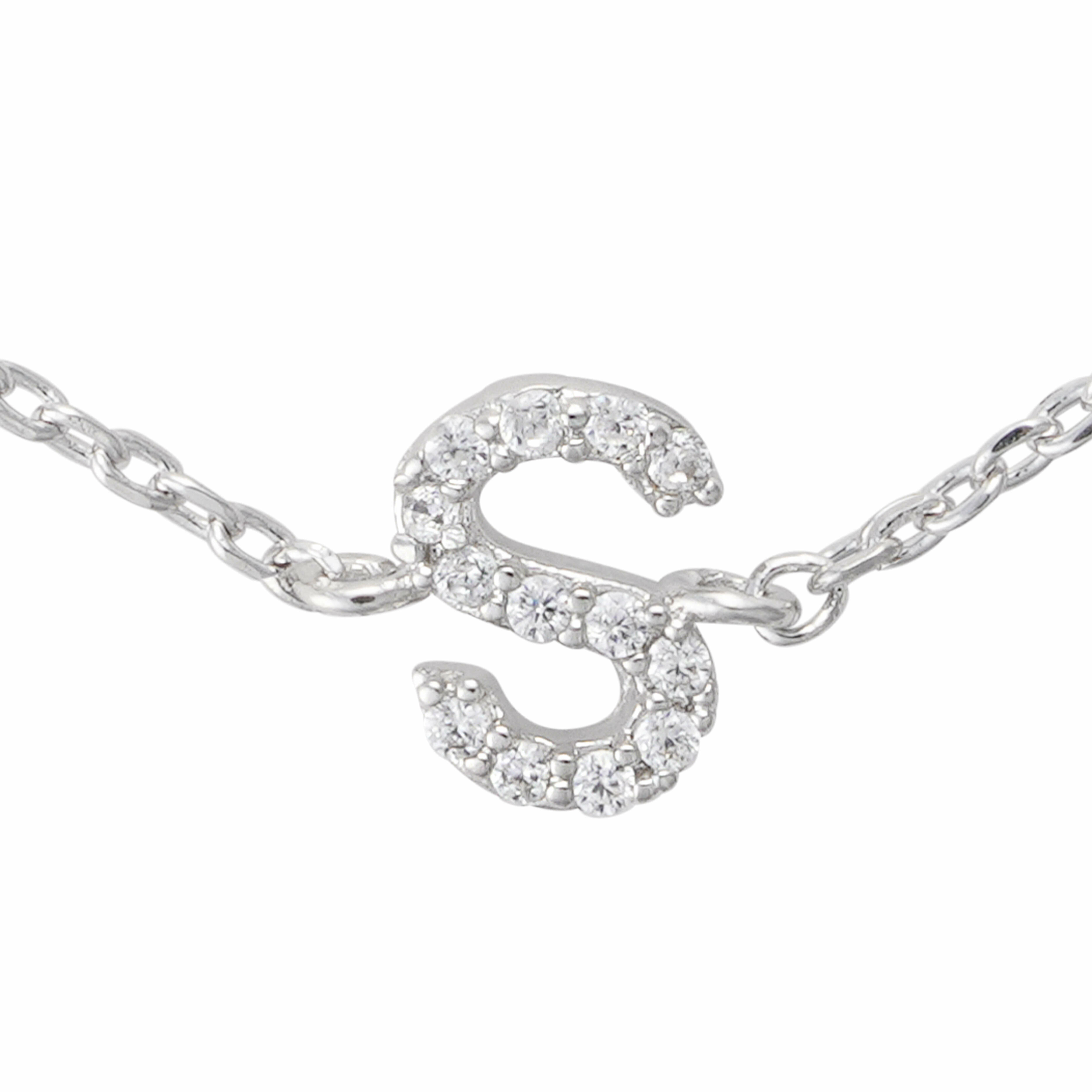 Silver Toned Letters Bracelet-S image 2