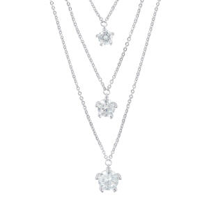 925K Silver Triple Strand Choker image 1