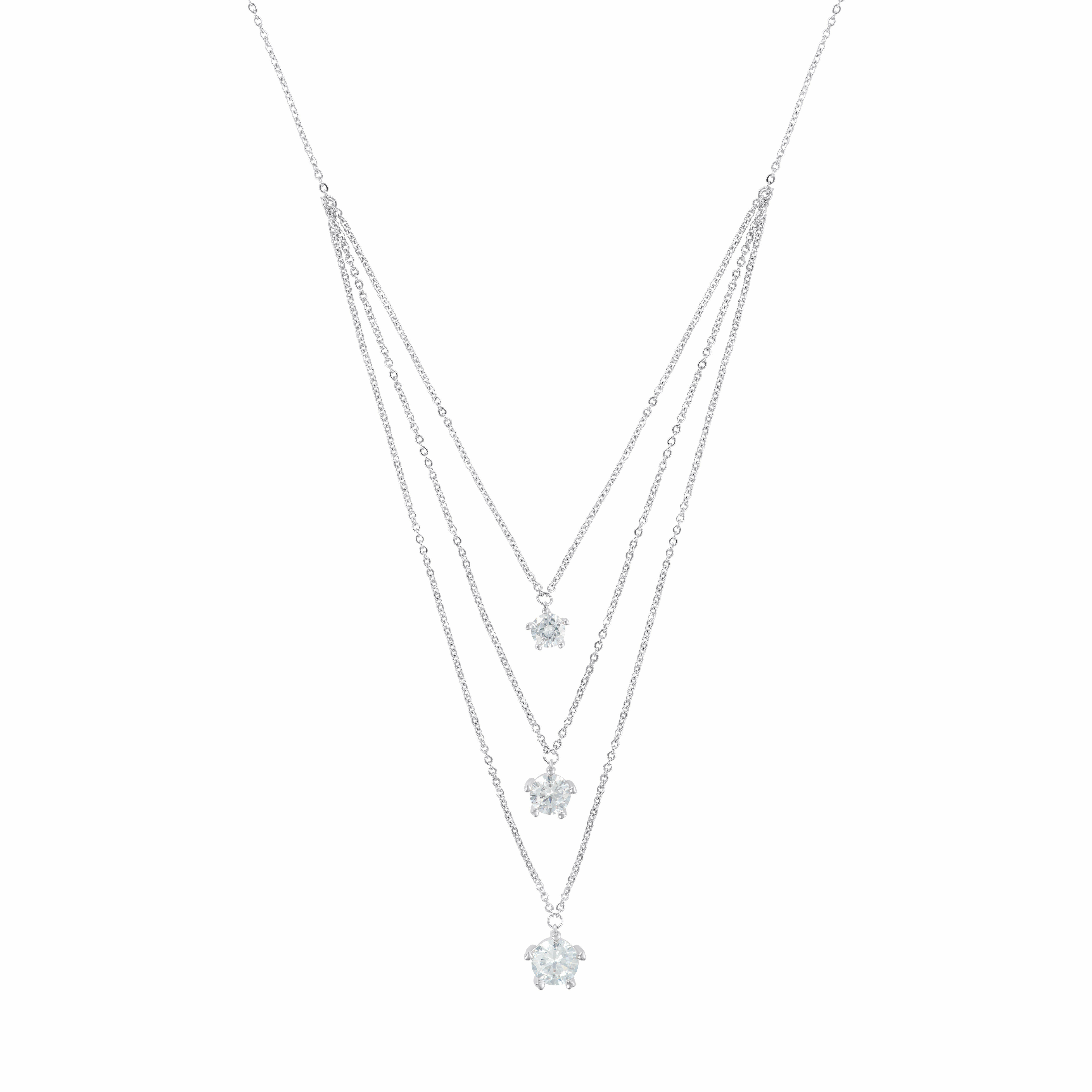 925K Silver Triple Strand Choker image 0