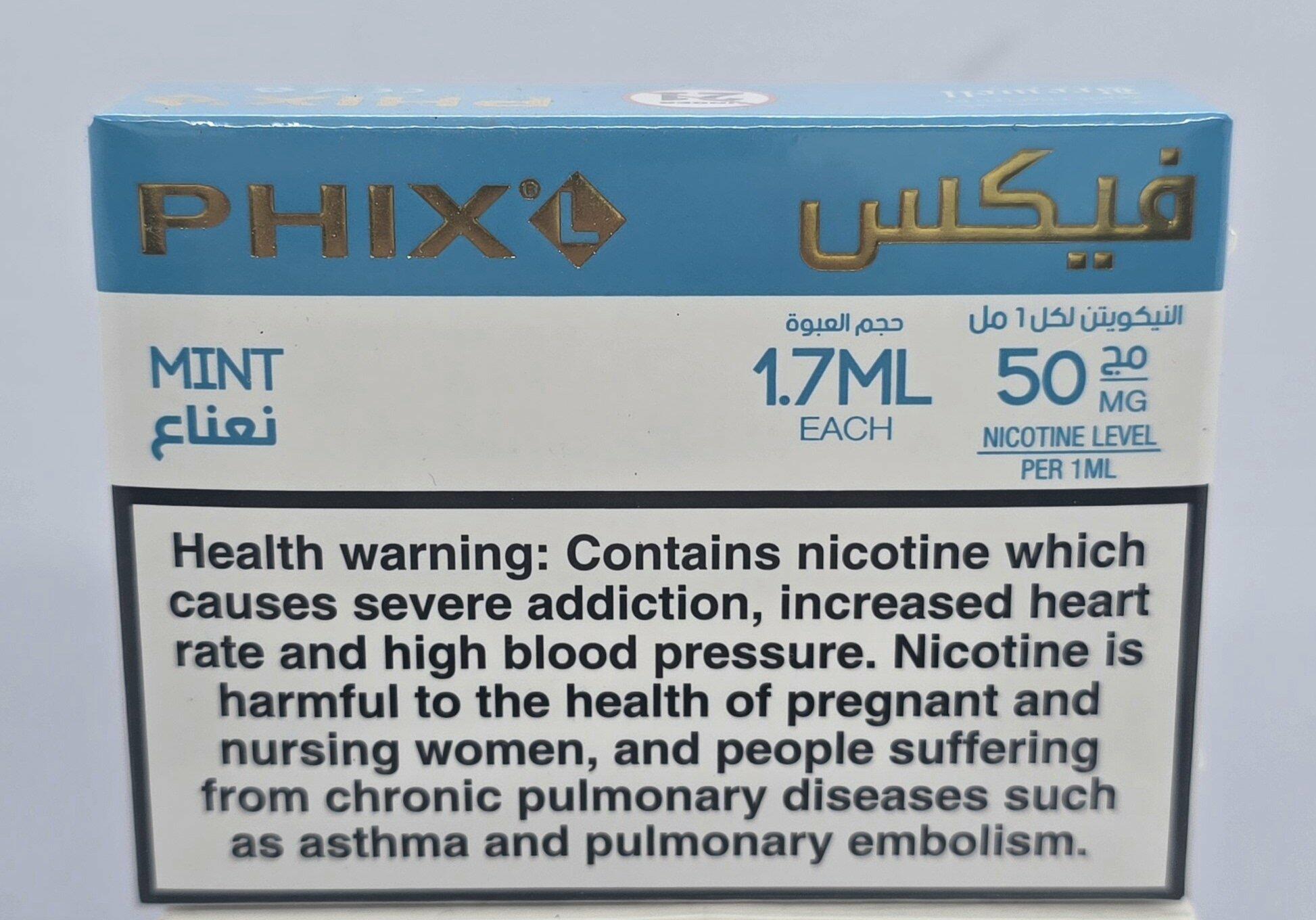 PHIX MINT 50MG/1.7ML image 1