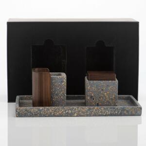 MUBKHAR SQUARE NAVY TERRAZZO SET-WITH BAKHUR image 1