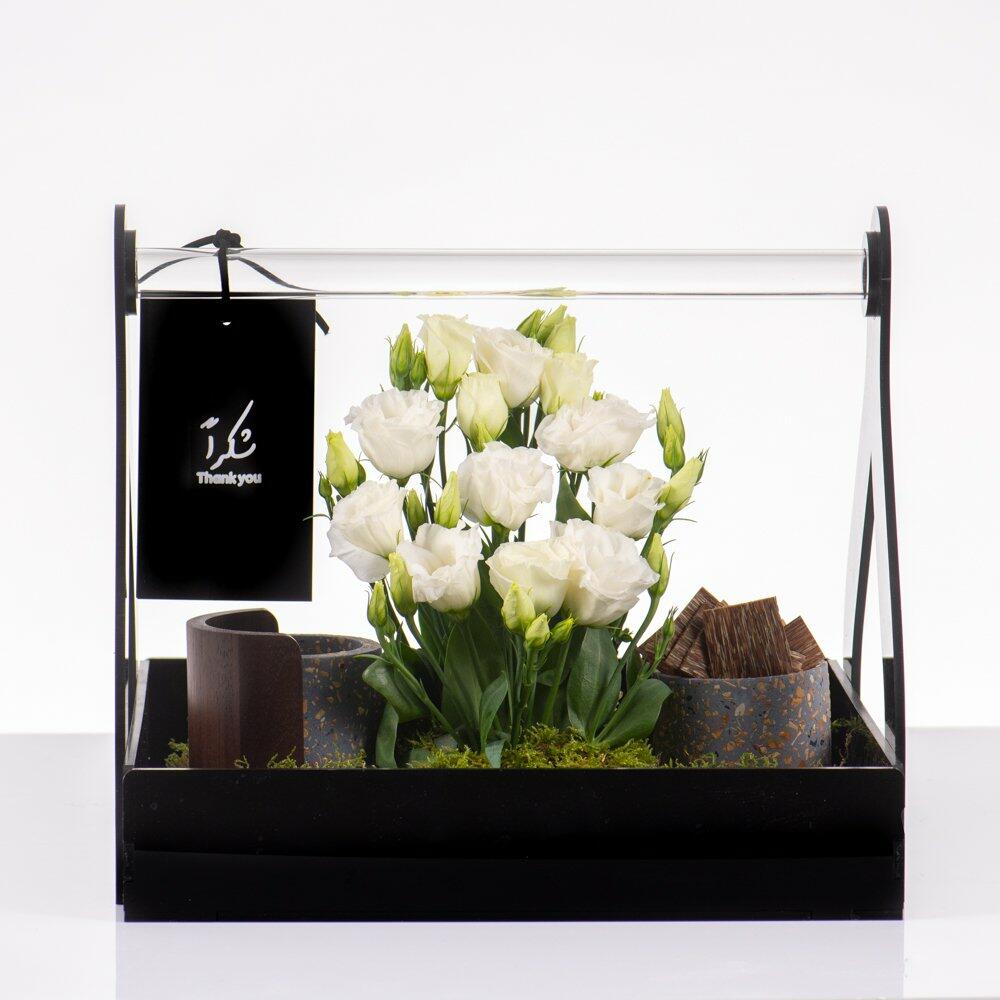 FLOWER BOX - MUBKHAR ROUND (NAVY TERRAZZO SET, WITH BAKHUR) image 0