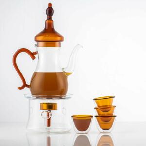 COFFEE POT BROWN SET - BOX DAMAGE image 0