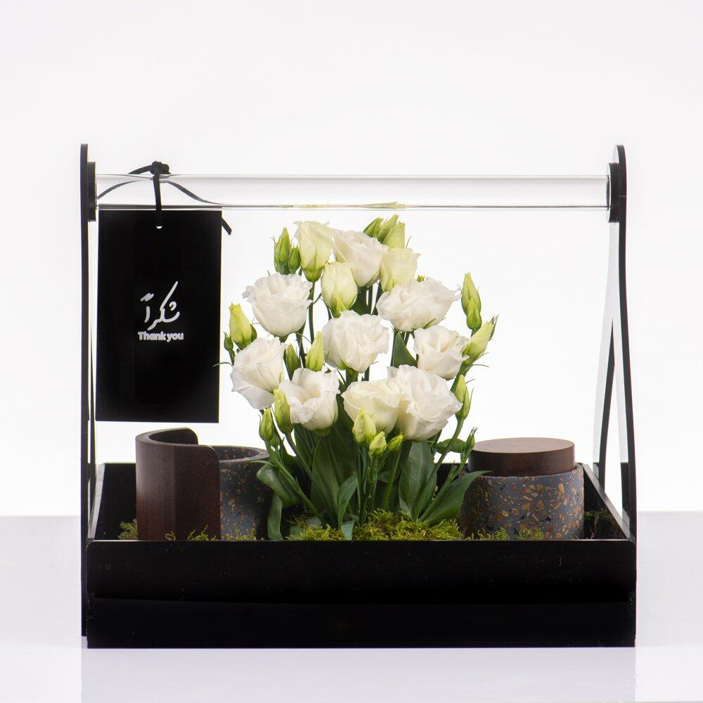 FLOWER BOX - MUBKHAR ROUND (NAVY TERRAZZO SET, WITH OUT BAKHUR) image 0