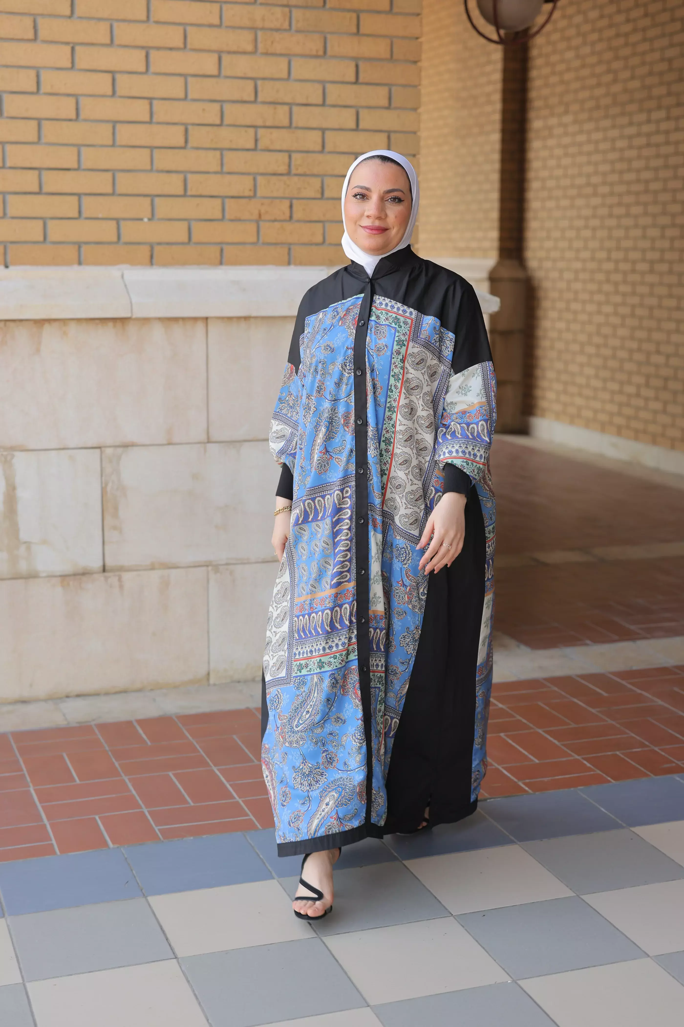 فستان من الكريب المشجر image 3