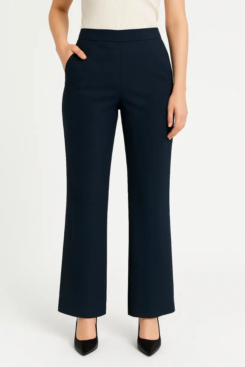 High Waist Pants With A Belt Behind Them - Mauve - 4 image 28