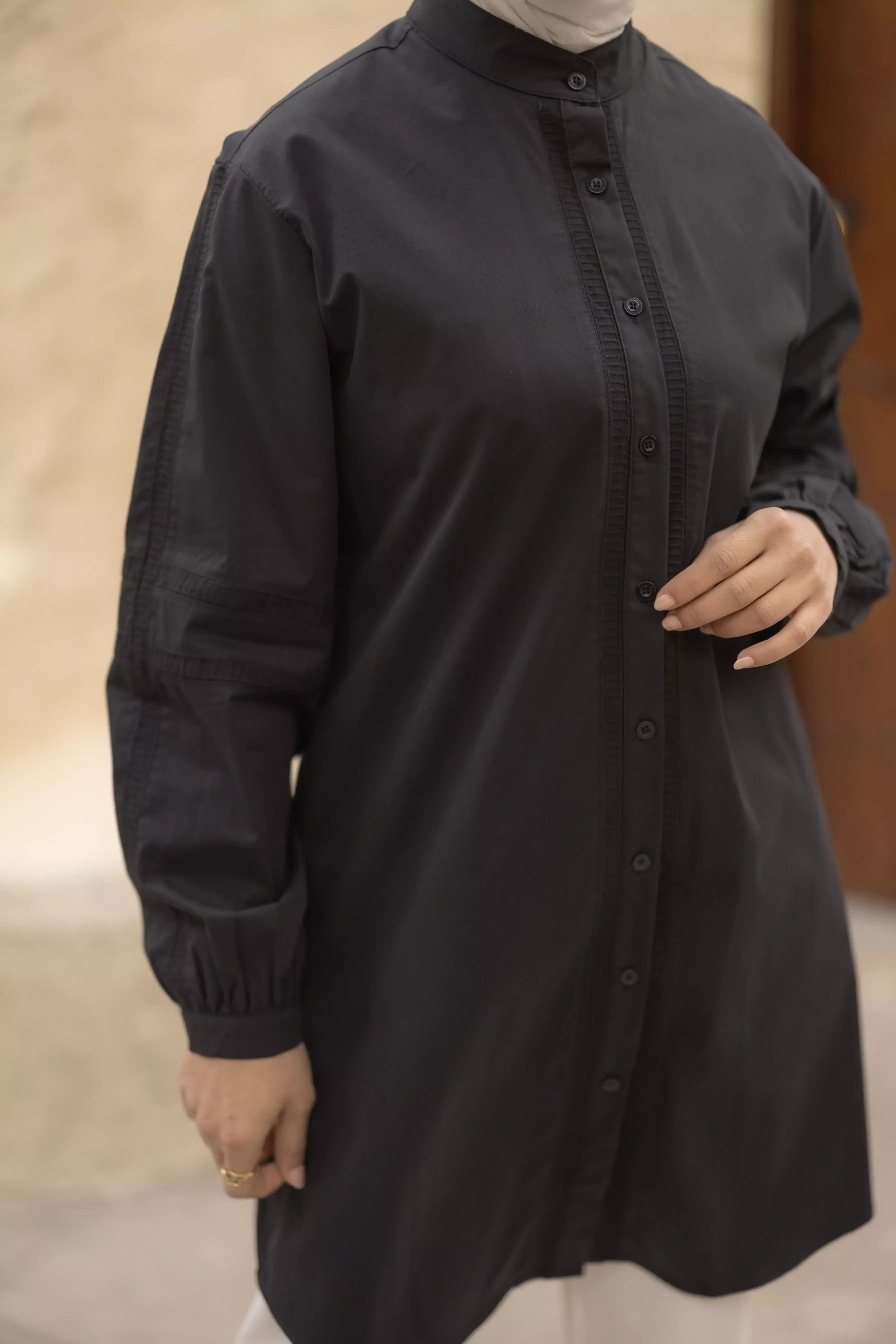 Soft Cotton Shirt - Black - 4 image 3