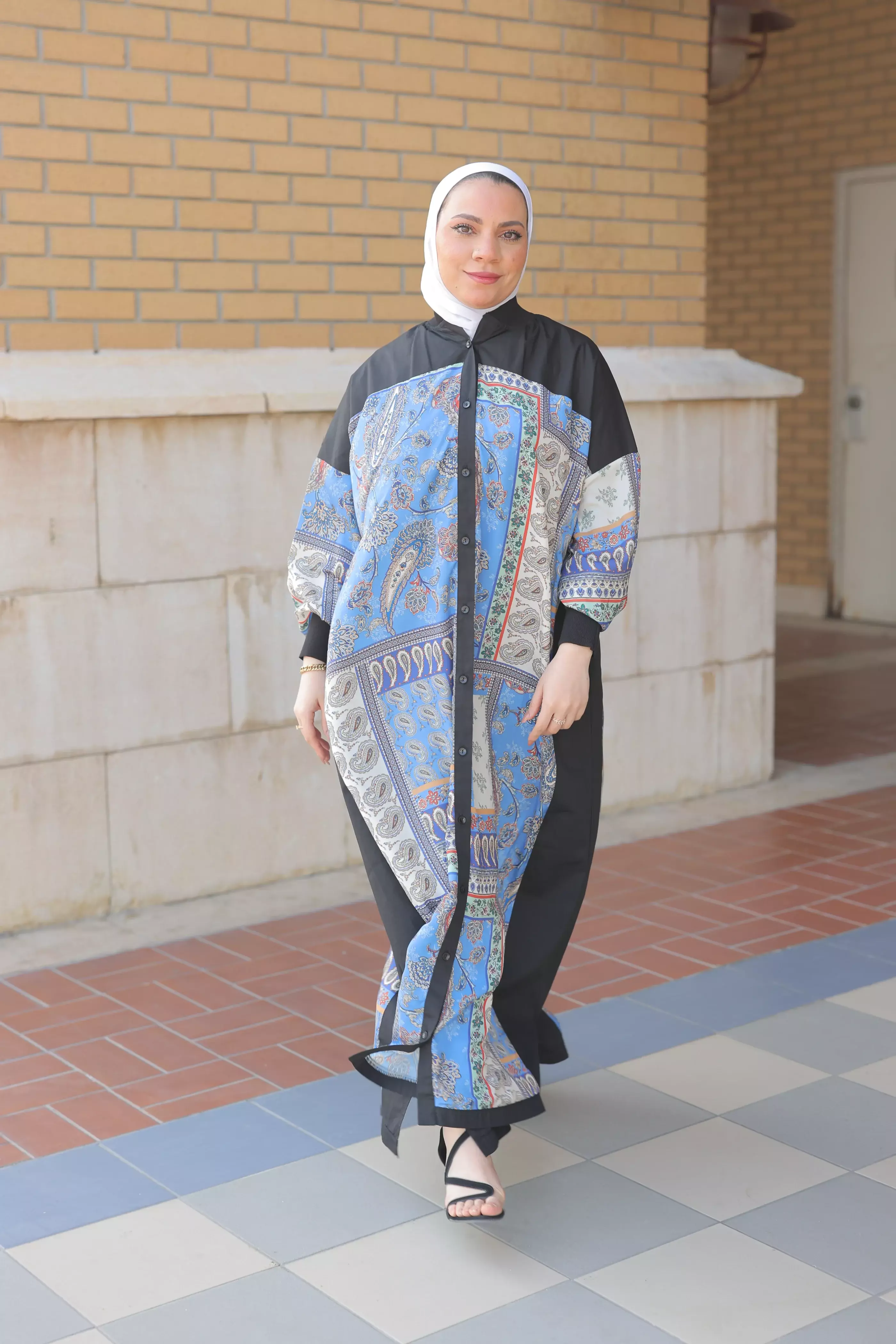 فستان من الكريب المشجر image 5
