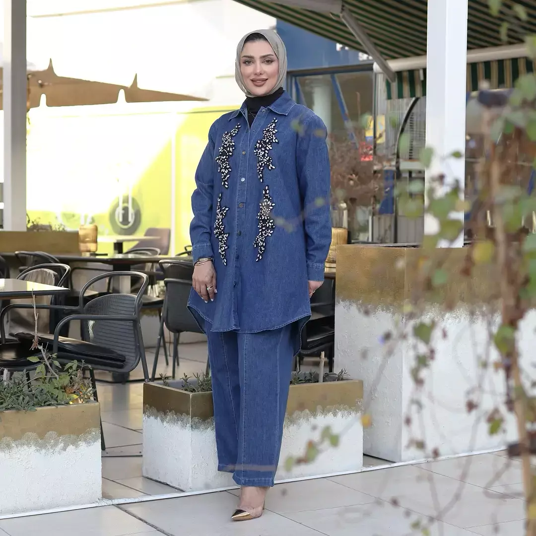 Fashionable Denim Shirt - Navy Jeans - 2 image 0