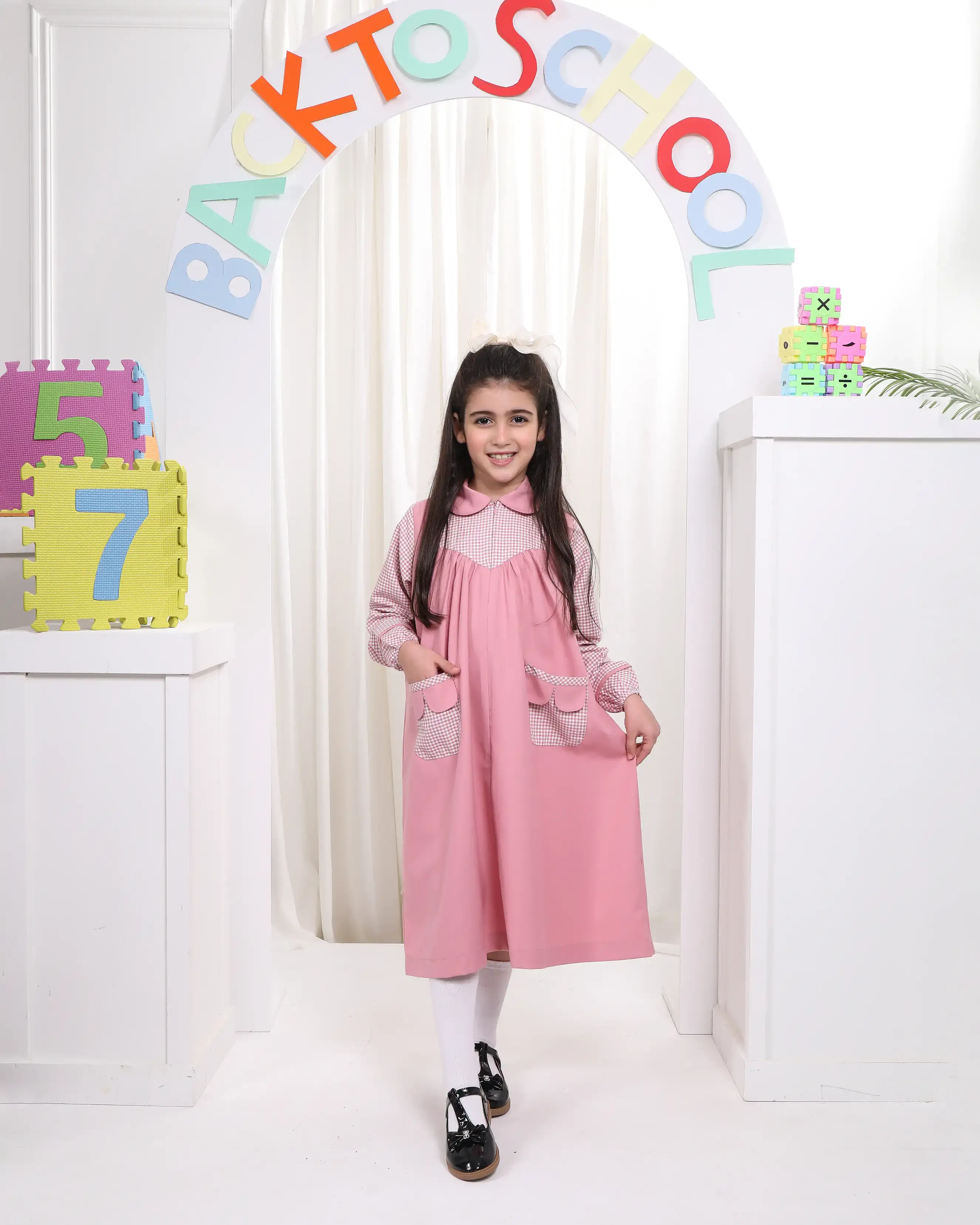 Full school uniform with elastic sleeves - Pink - 11 image 0