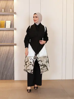 جيليه بياقة عريضة-بيج-1 image 0