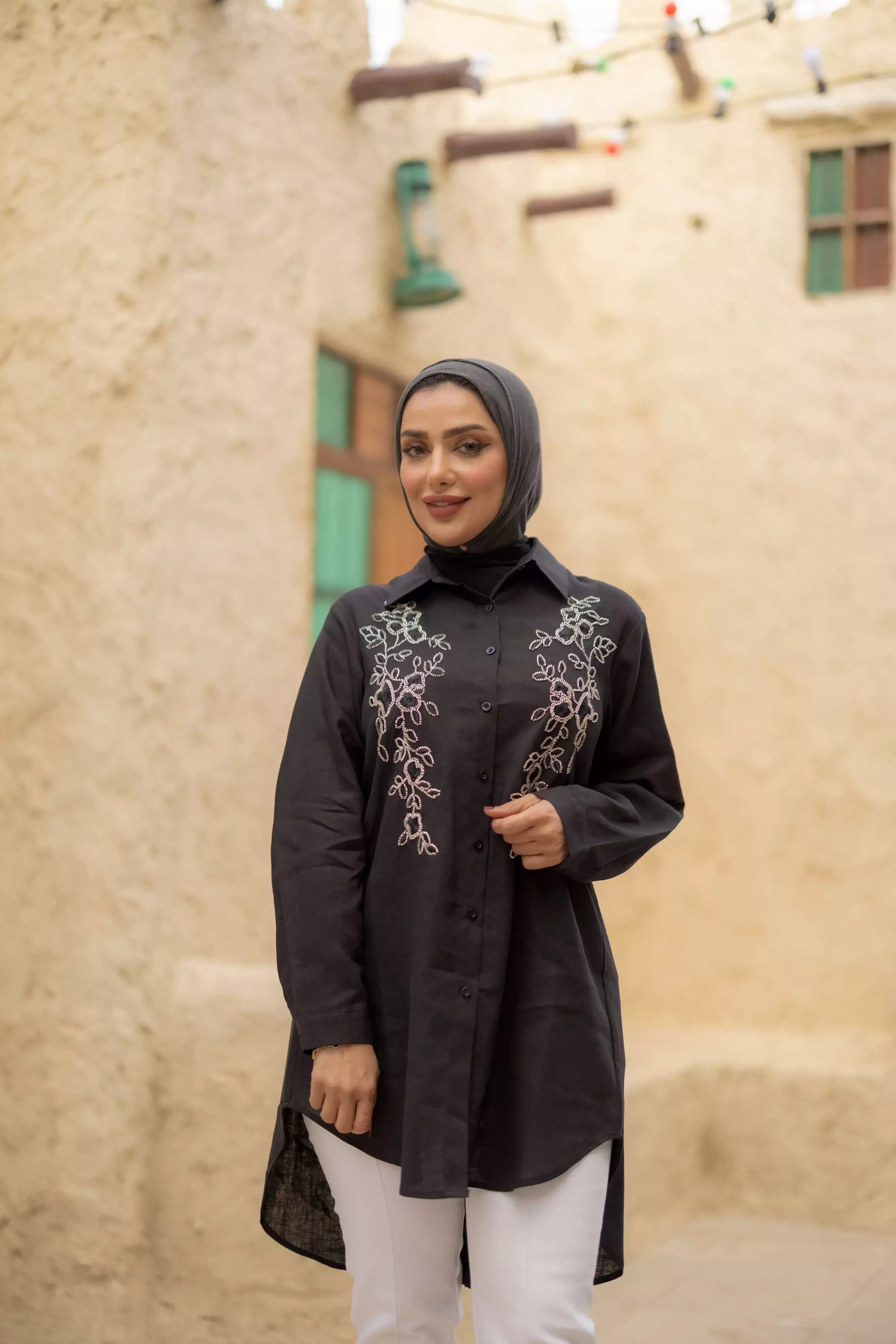 Luxury Linen Shirt - Black - 3 image 2