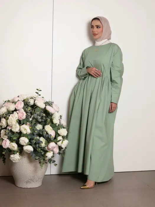 فستان طويل قطني للمحجبات image 0