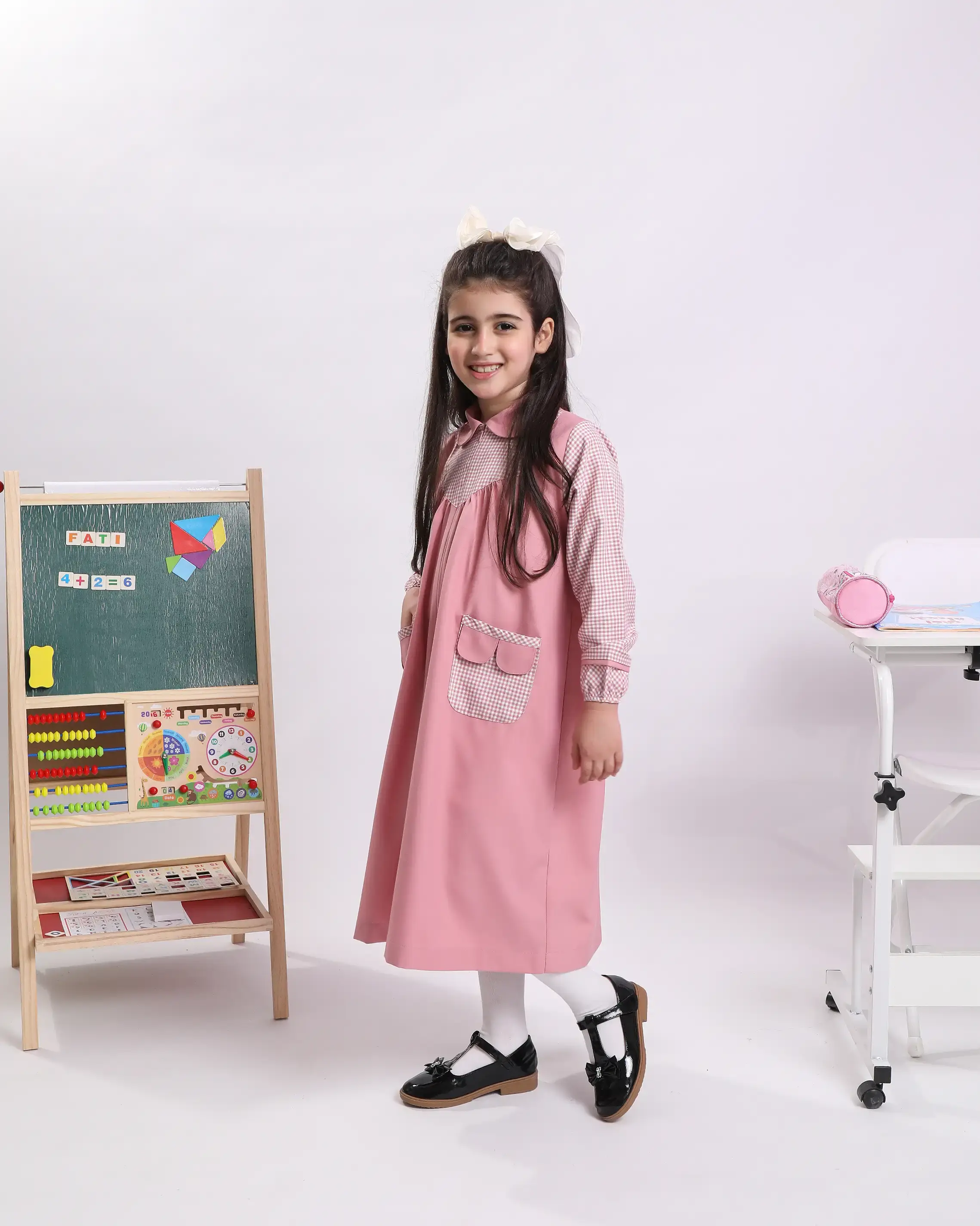 Full school uniform with elastic sleeves - Pink - 11 image 2