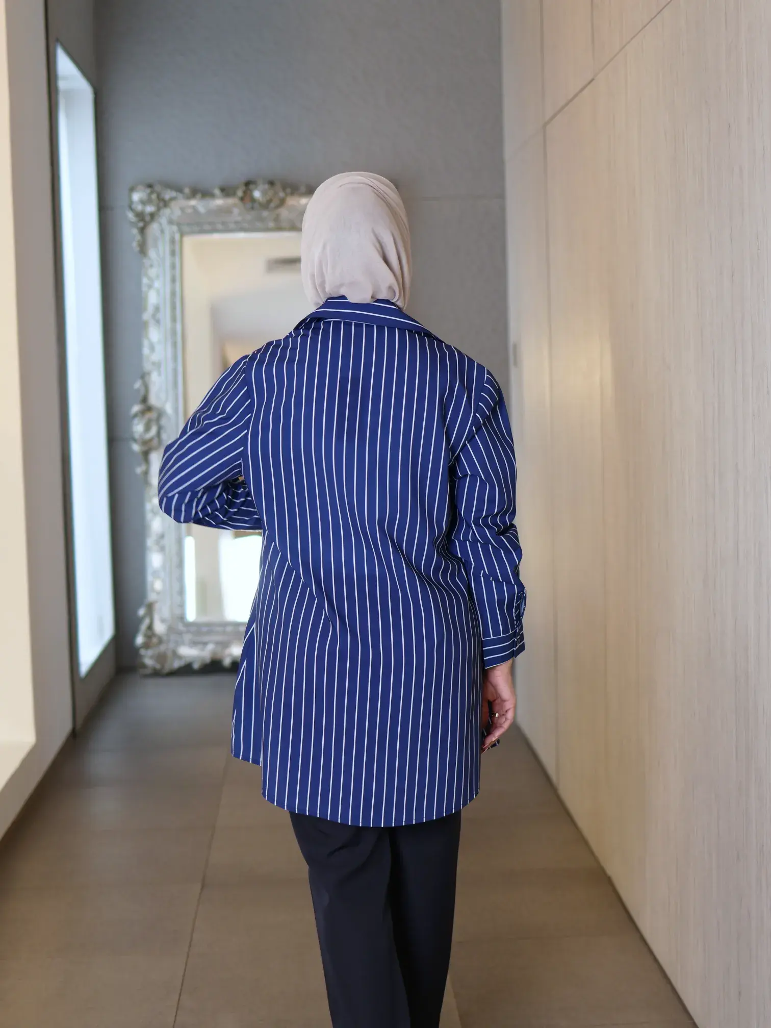 Striped shirt with print - Blue striped - 2 image 3