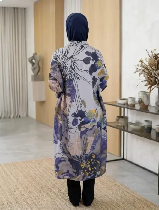 Long shirt made of soft cotton - Gray - FS image 3
