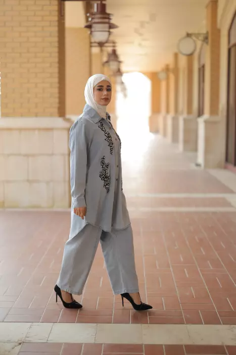 قميص عصري من الجينز - جينز ازرق - 1 image 0