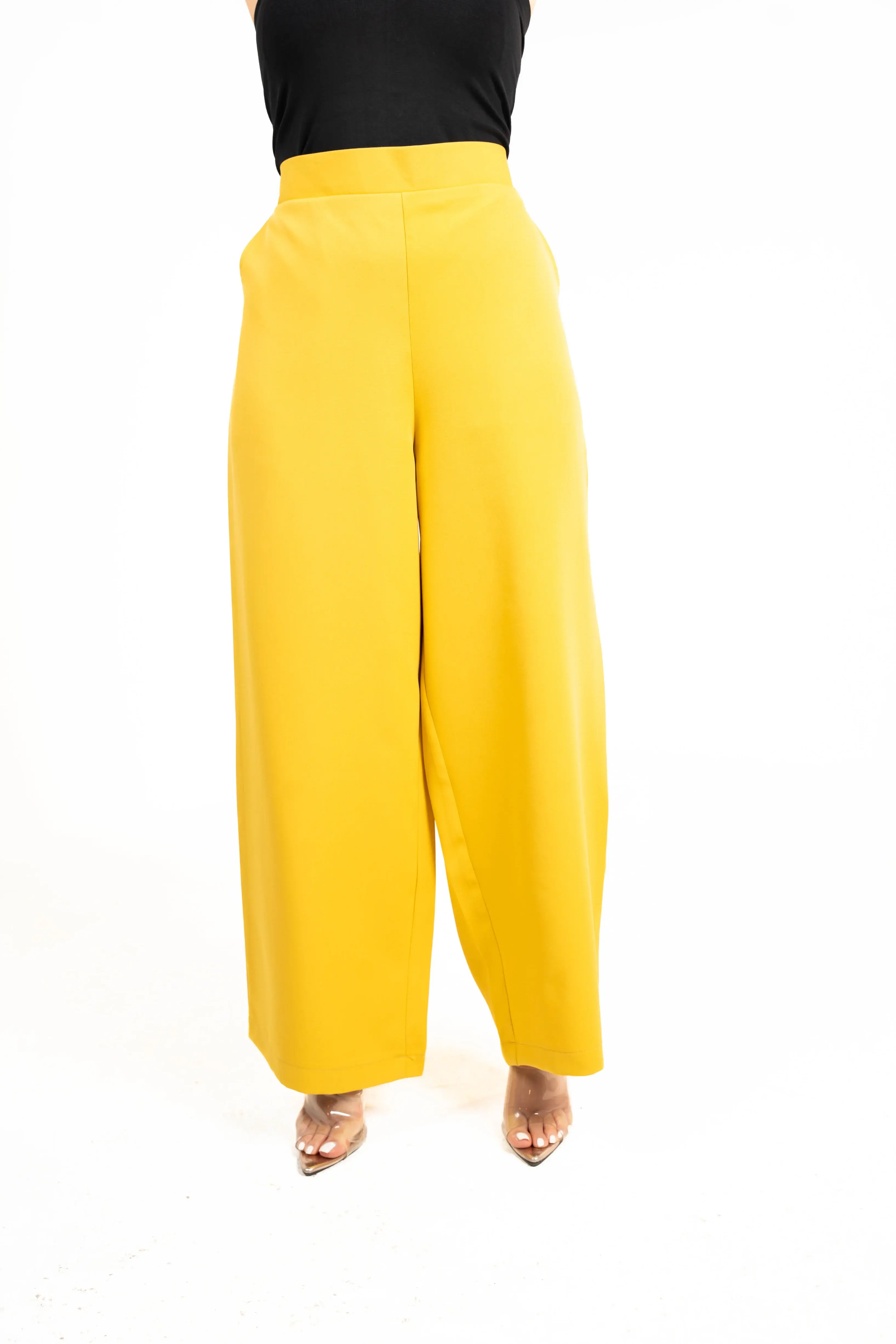 High Waist Pants With A Belt Behind Them - Mauve - 4 image 10