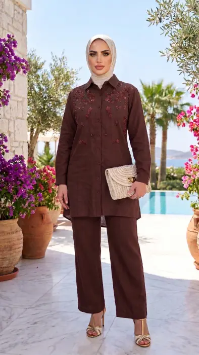 قميص فاخر من خام اللنن image 1