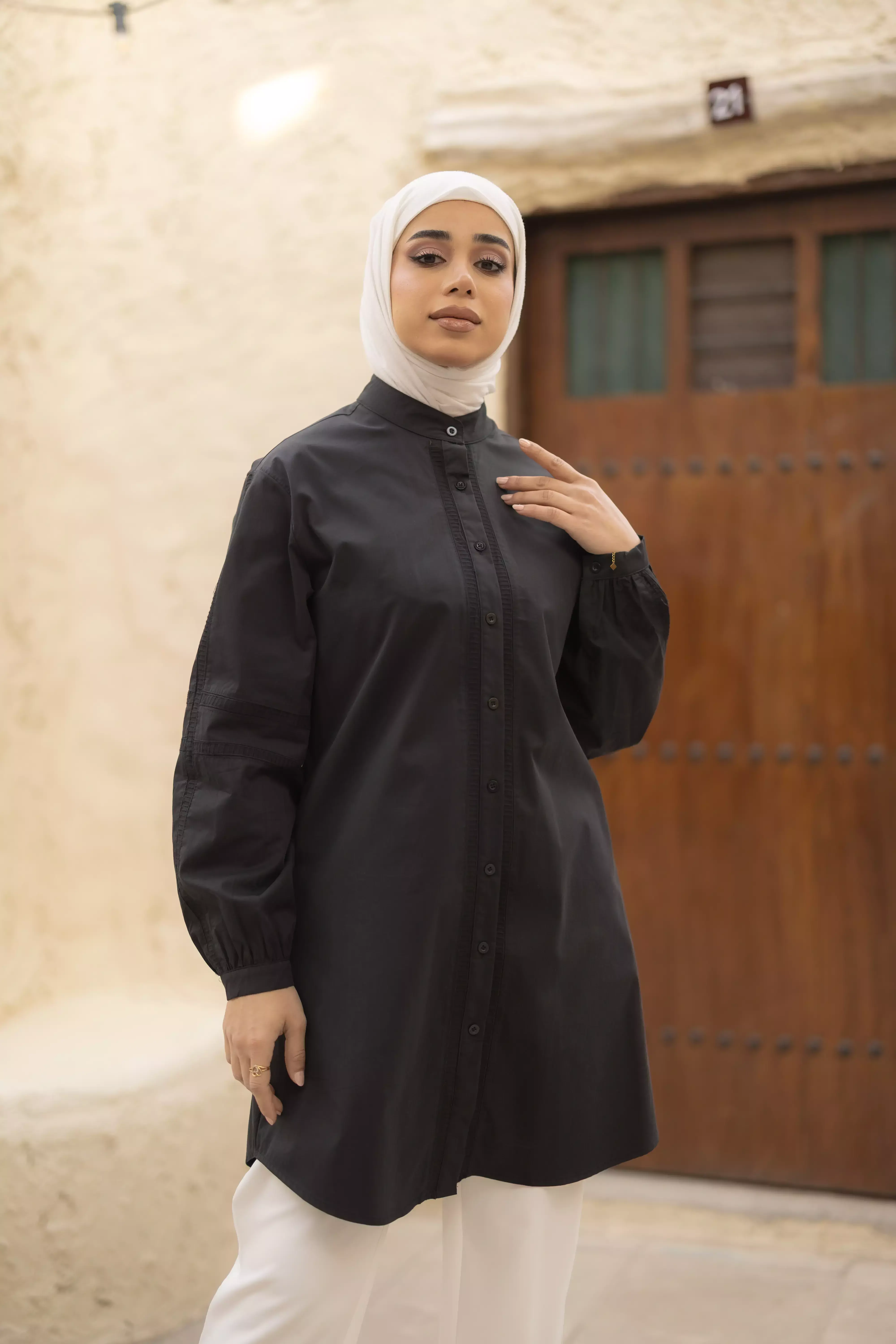 Soft Cotton Shirt - Black - 4 image 2