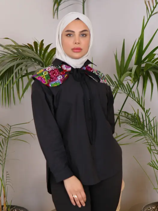 قميص مع سكارف العصري image 2