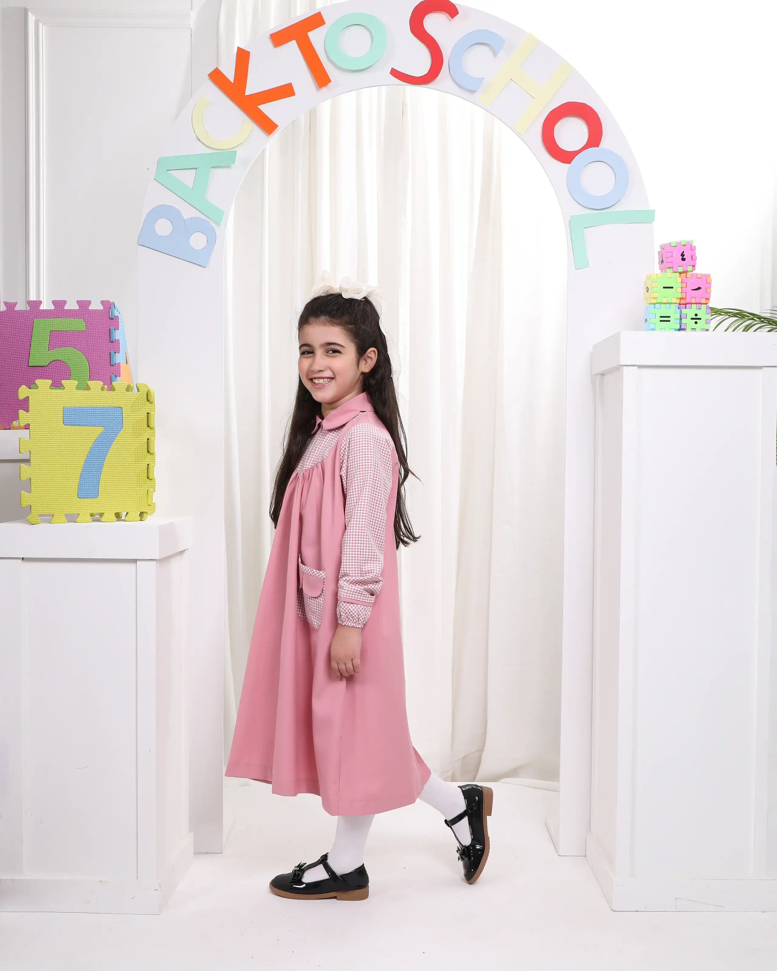 Full school uniform with elastic sleeves - Pink - 11 image 1