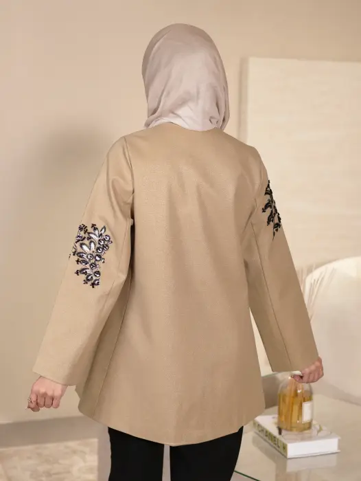 جاكيت مزين بتطريزات - بيج - 2 image 3