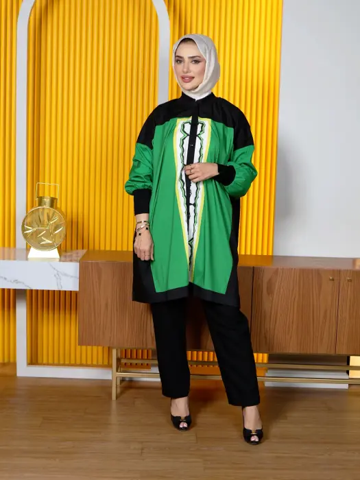 قميص قطني نسائي بنقشة فريدة image 4