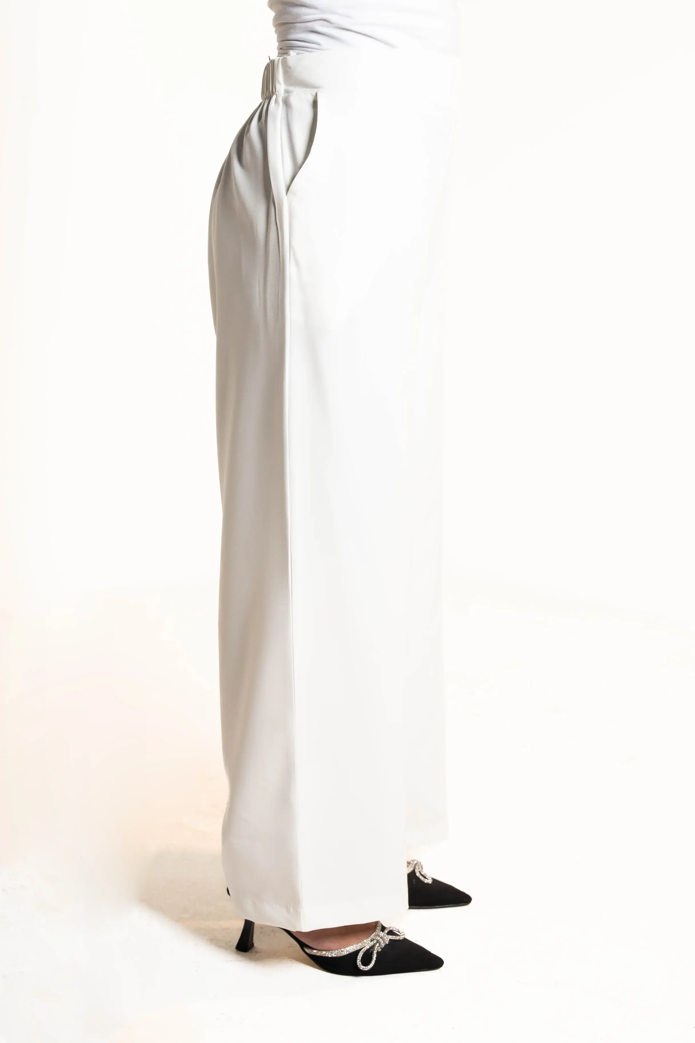 High Waist Pants With A Belt Behind Them - Mauve - 4 image 15