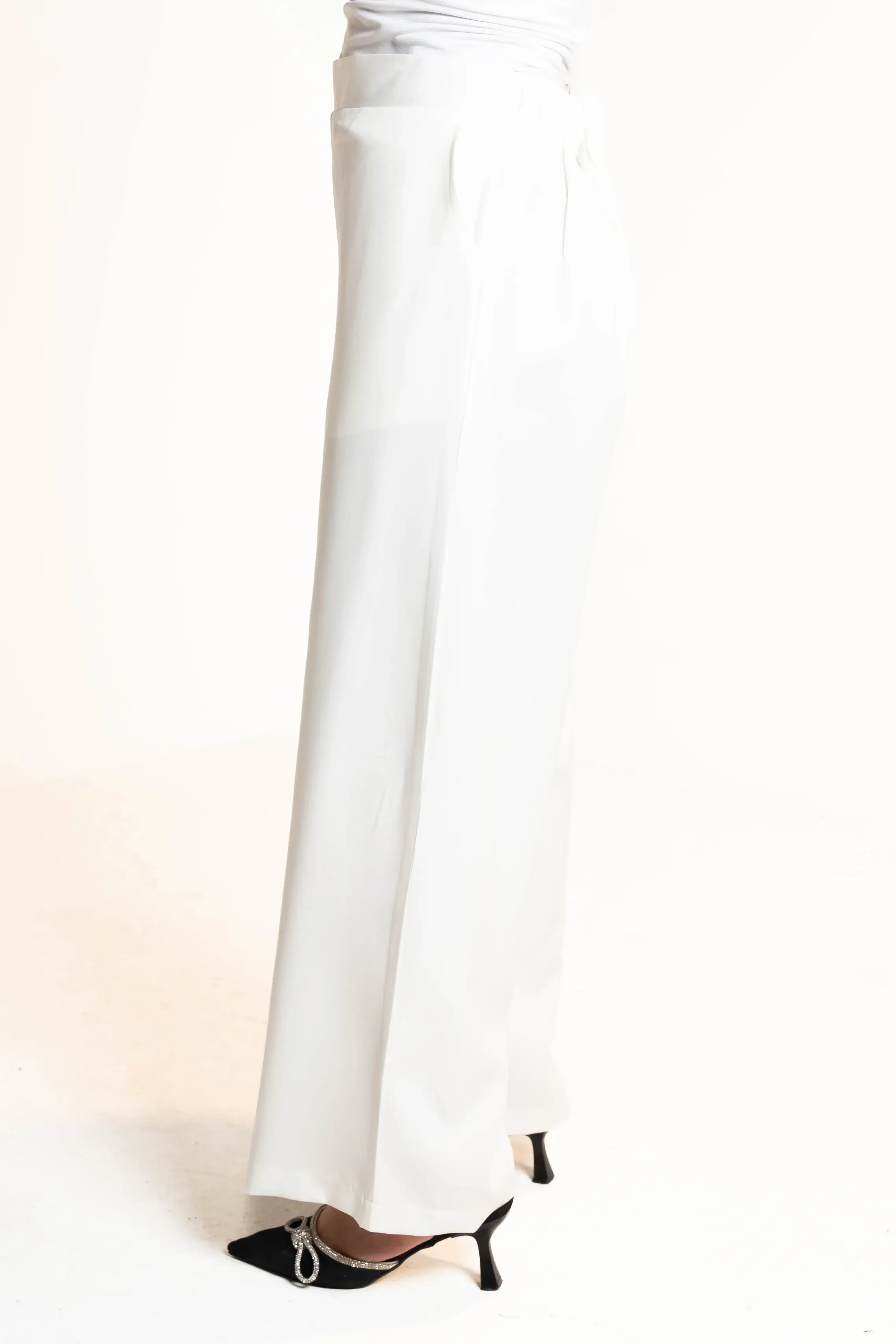 High Waist Pants With A Belt Behind Them - Mauve - 4 image 16