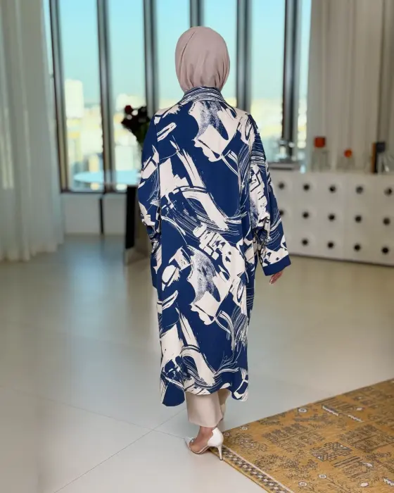 قميص طويل قطني مشجر image 8