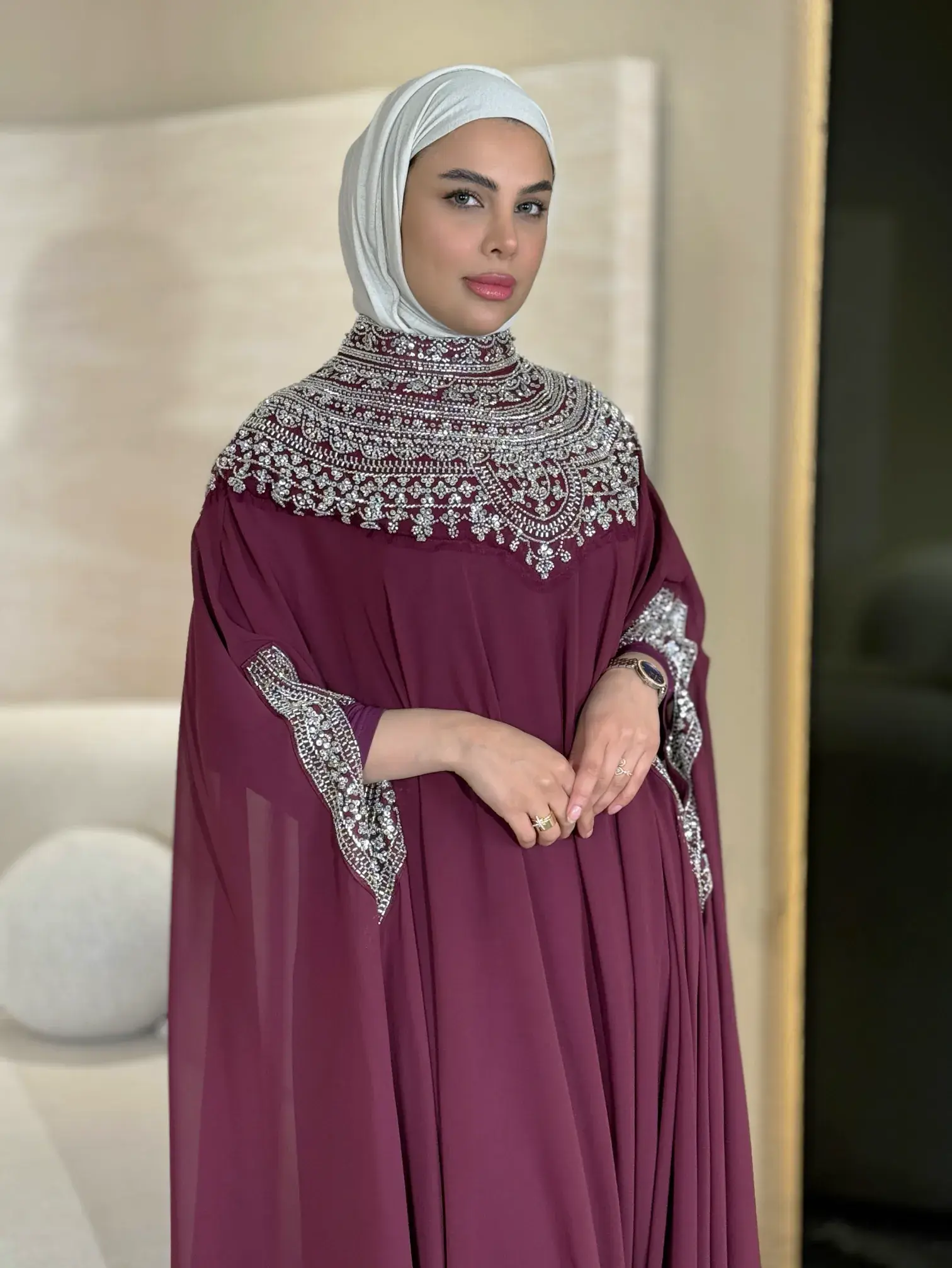 فستان مزين بشك image 10